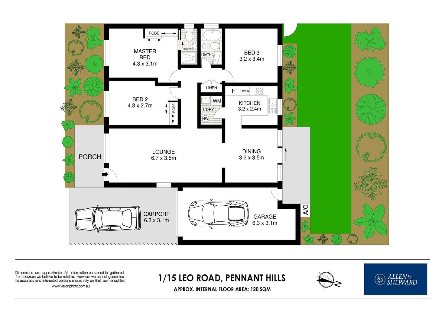 Floorplan of Homely villa listing, 1/15 Leo Road, Pennant Hills NSW 2120