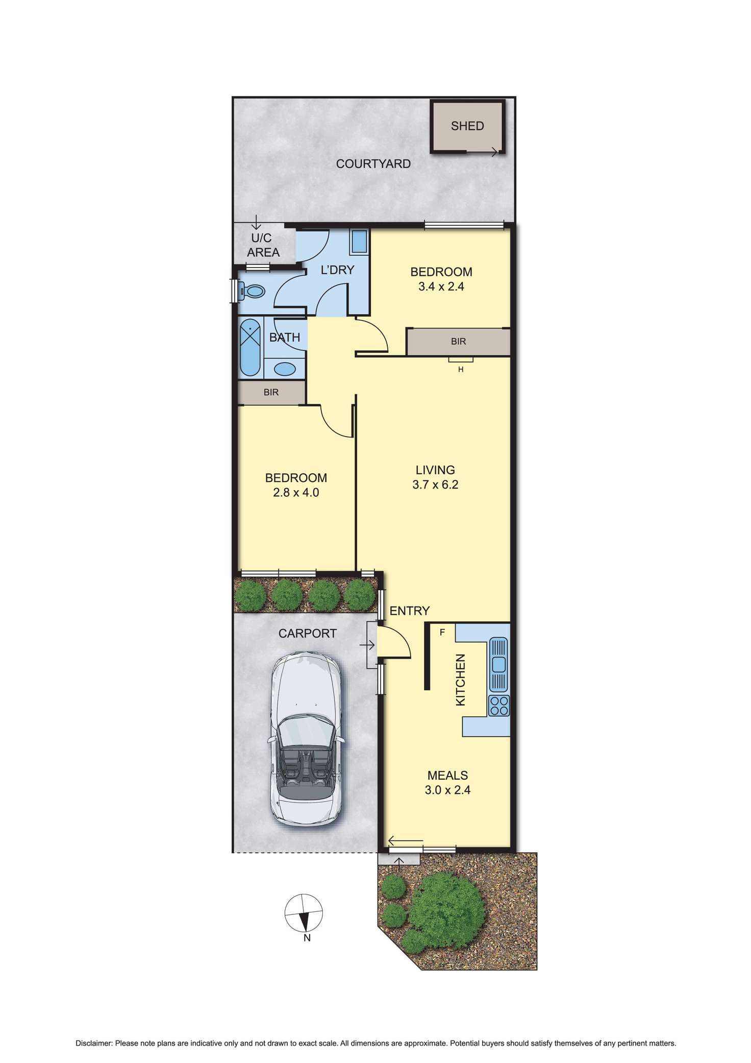Floorplan of Homely unit listing, 6/91 Pine Street, Reservoir VIC 3073