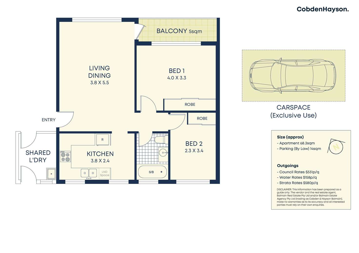Floorplan of Homely apartment listing, 7/36 Bland Street, Ashfield NSW 2131