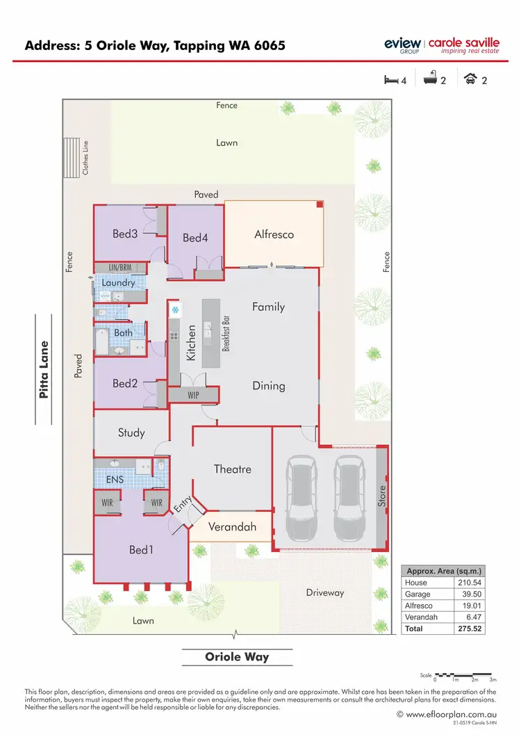 Floorplan of Homely house listing, 5 Oriole Way, Tapping WA 6065