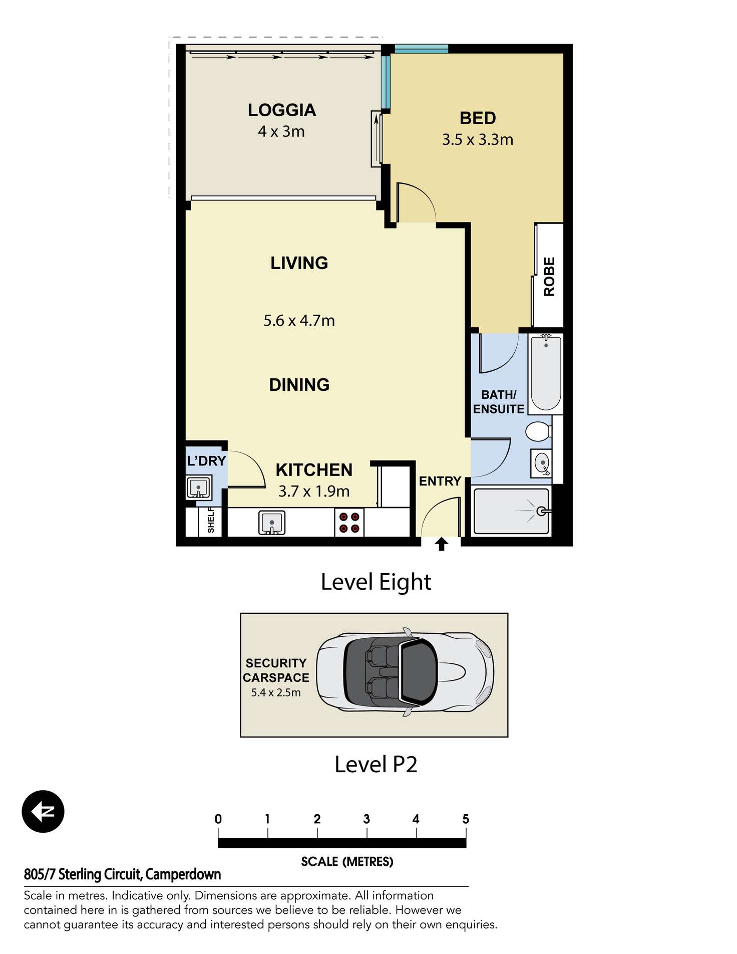 Floorplan of Homely apartment listing, 805/7 Sterling Circuit, Camperdown NSW 2050