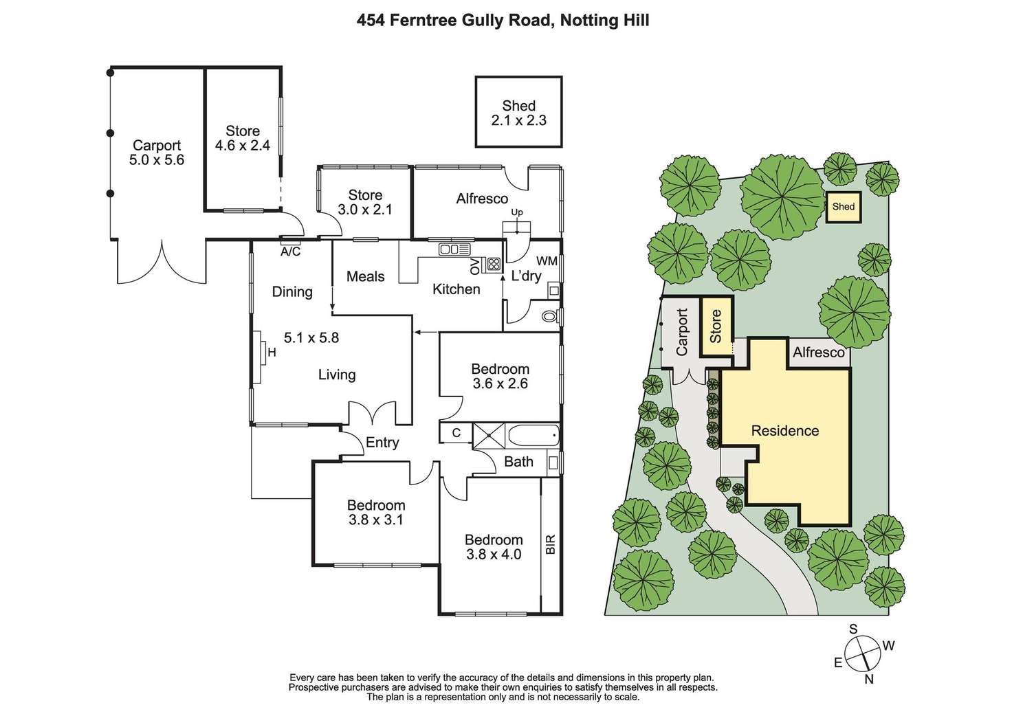 Floorplan of Homely house listing, 454 Ferntree Gully Road, Notting Hill VIC 3168
