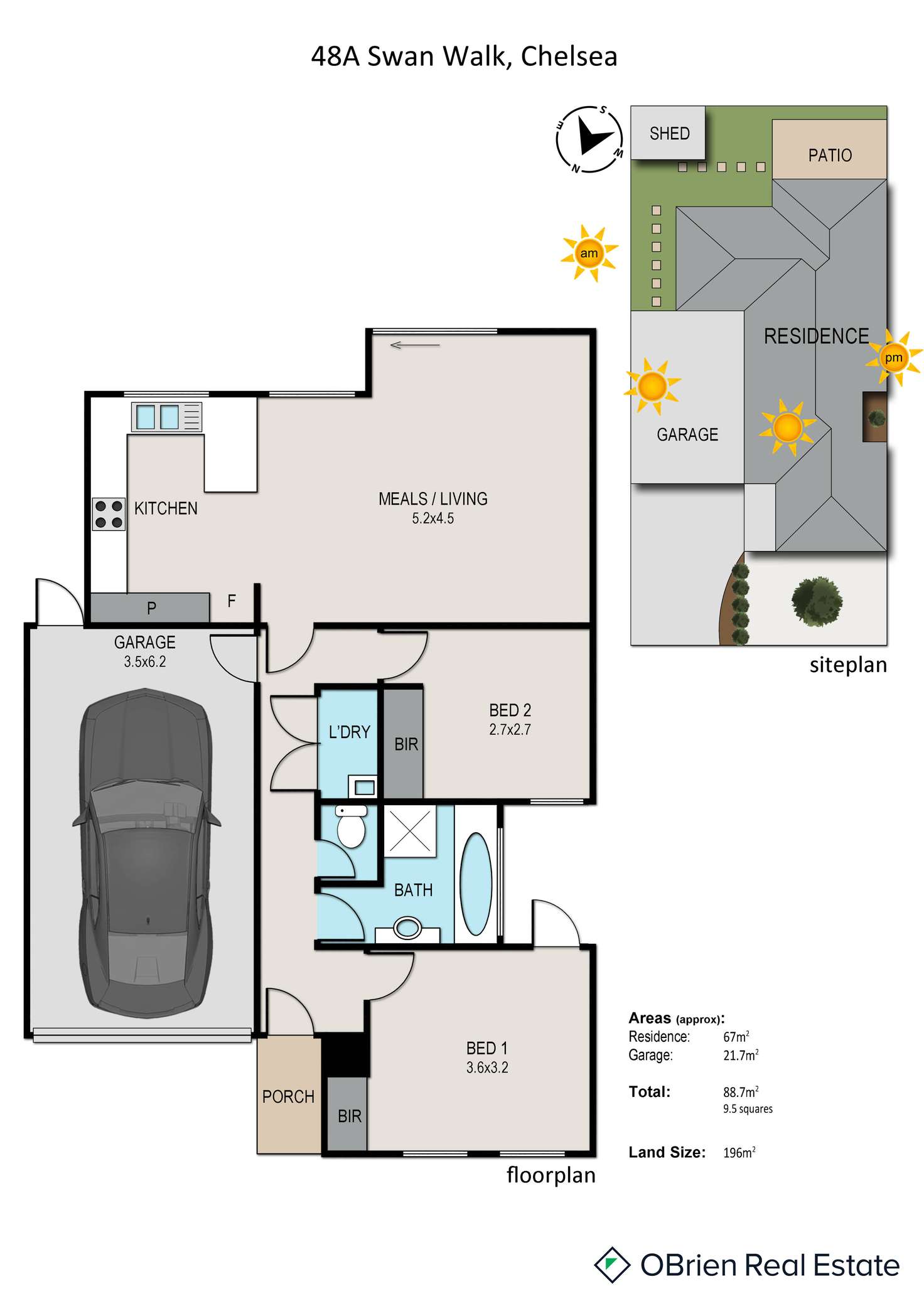 Floorplan of Homely house listing, 48A Swan Walk, Chelsea VIC 3196