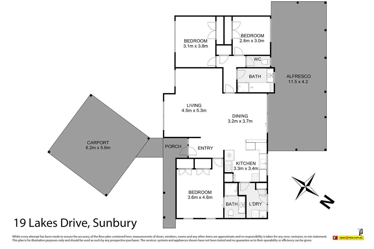 Floorplan of Homely house listing, 19 Lakes Drive, Sunbury VIC 3429