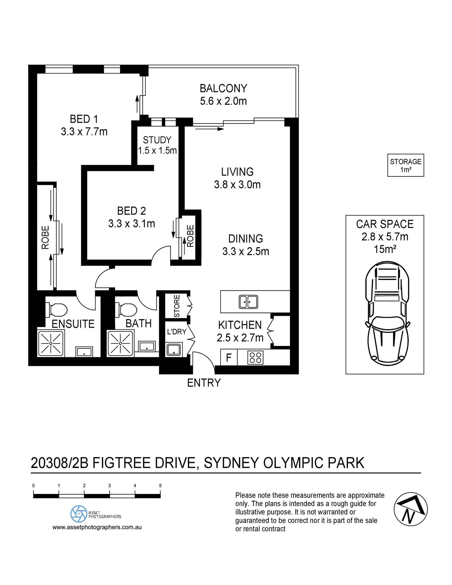 Floorplan of Homely apartment listing, 20308/2B Figtree Drive, Sydney Olympic Park NSW 2127