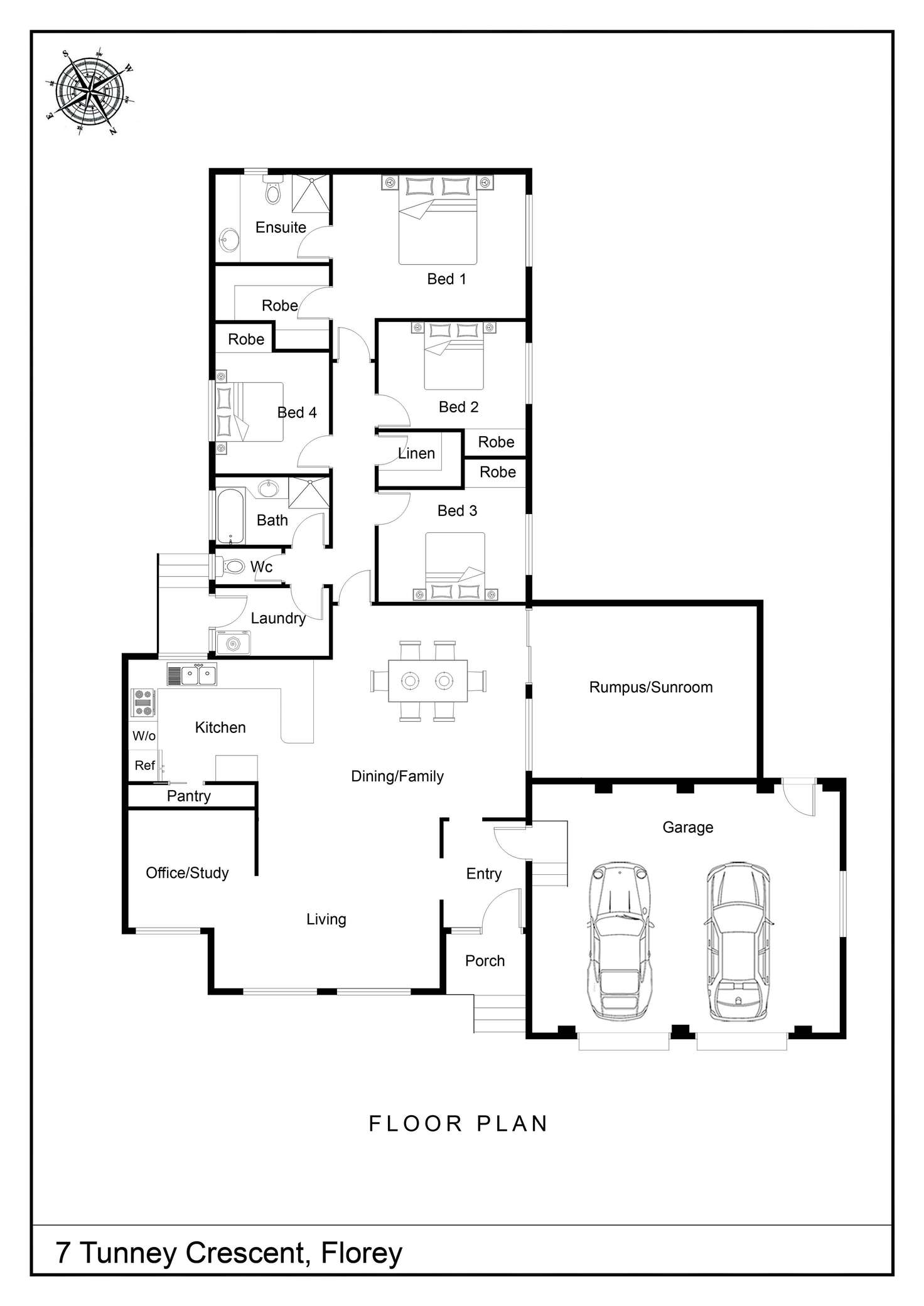 Floorplan of Homely house listing, 7 Tunney Crescent, Florey ACT 2615