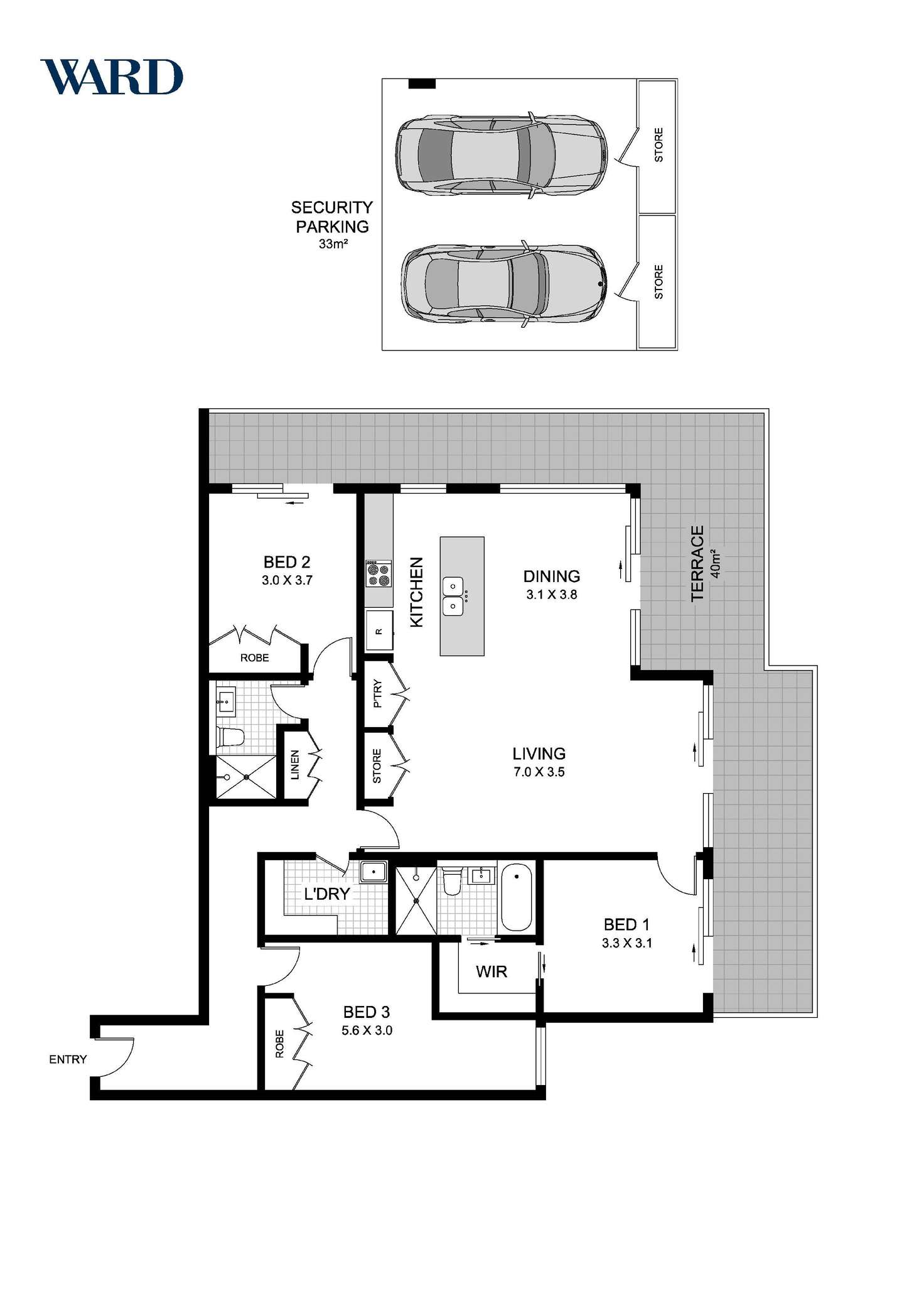 Floorplan of Homely apartment listing, 308/64-68 Gladesville Road, Hunters Hill NSW 2110