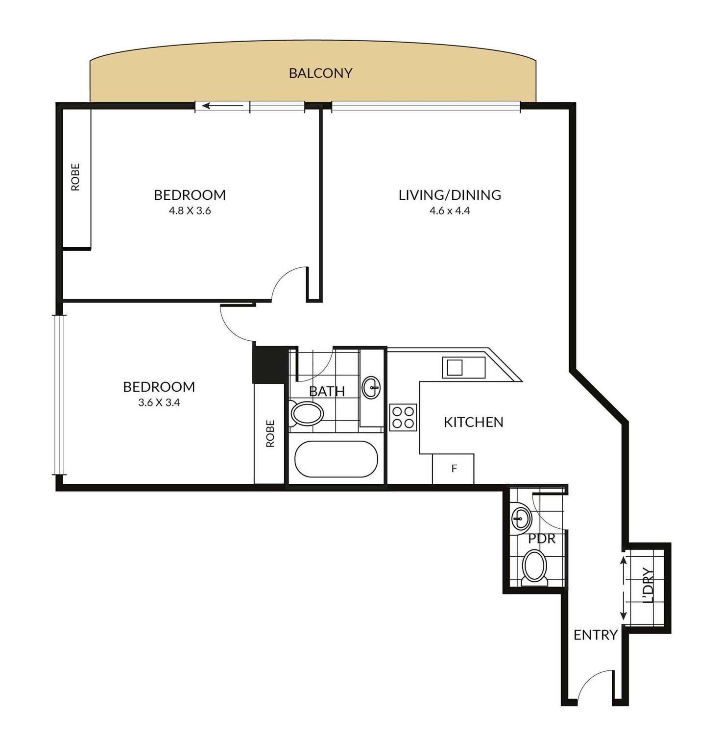 Floorplan of Homely apartment listing, 1112/222 Russell Street, Melbourne VIC 3000