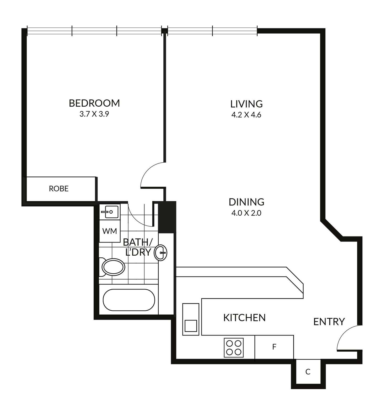 Floorplan of Homely apartment listing, 1008/222 Russell Street, Melbourne VIC 3000