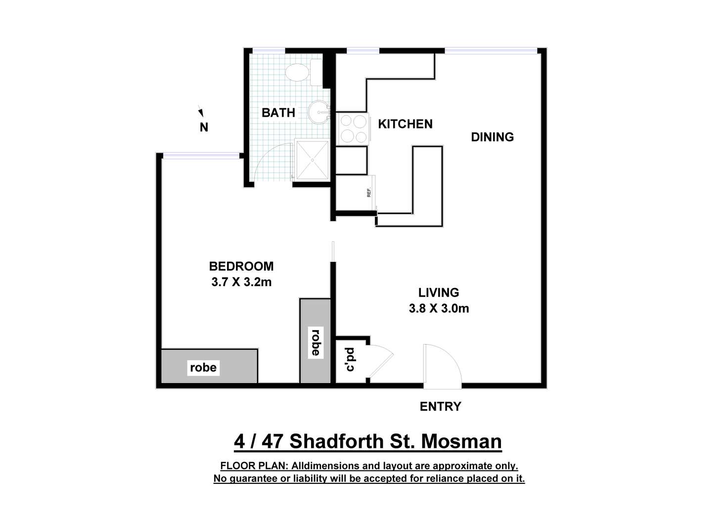Floorplan of Homely apartment listing, 4/47 Shadforth Street, Mosman NSW 2088