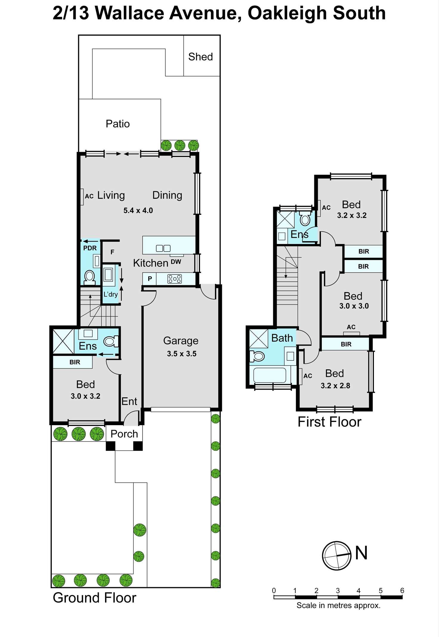 Floorplan of Homely townhouse listing, 2/13 Wallace Avenue, Oakleigh South VIC 3167