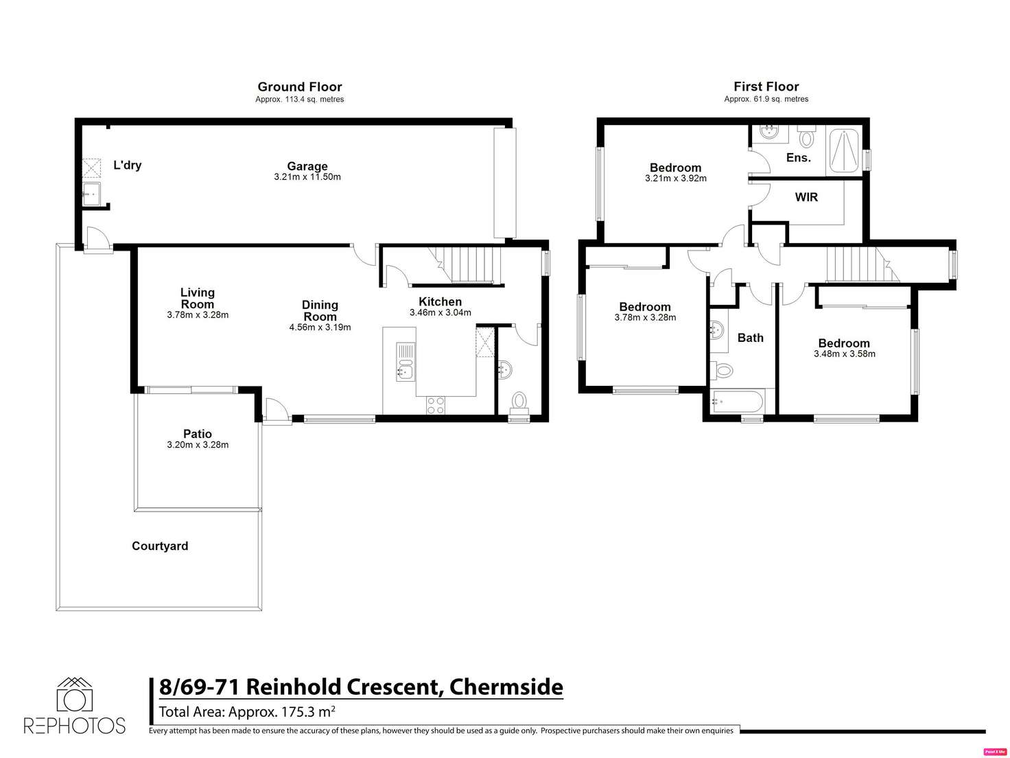 Floorplan of Homely townhouse listing, 8/69-71 Reinhold Crescent, Chermside QLD 4032