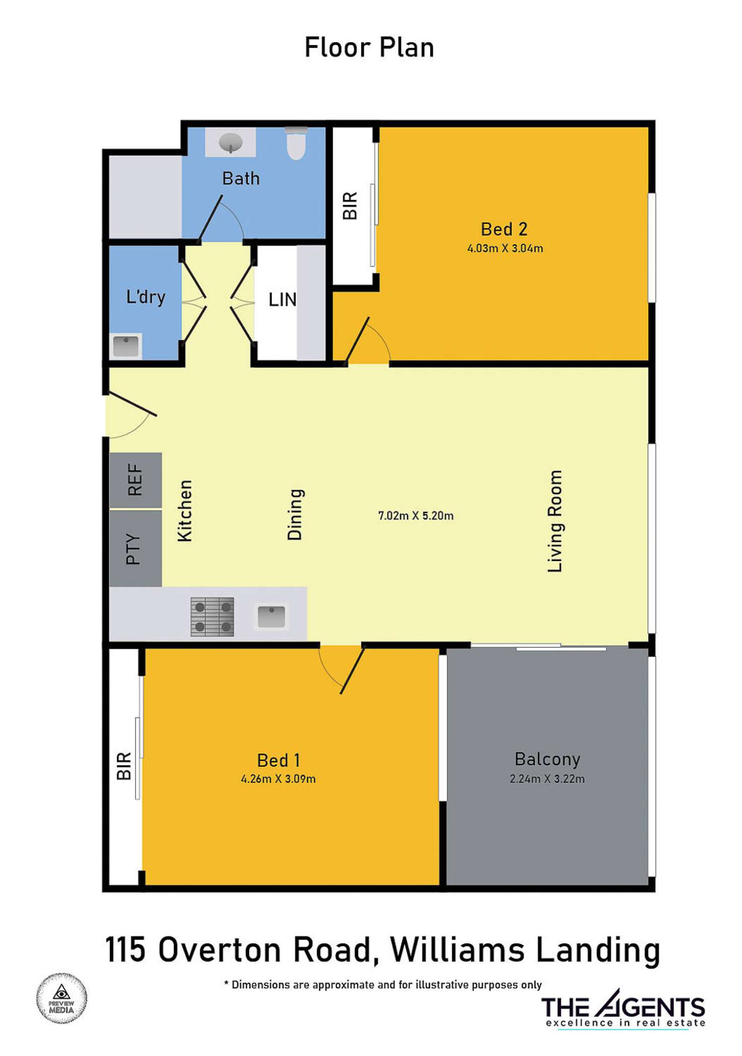 Floorplan of Homely apartment listing, 309/115 Overton Road, Williams Landing VIC 3027