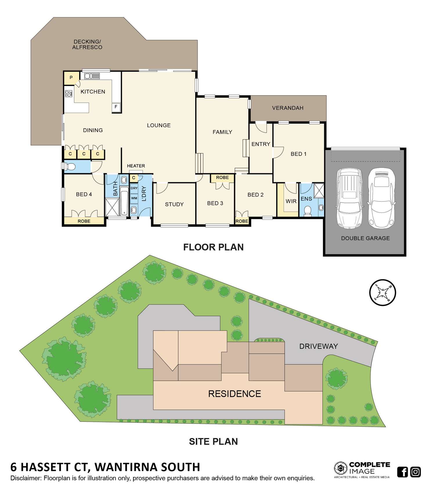 Floorplan of Homely house listing, 6 Hassett Court, Wantirna South VIC 3152