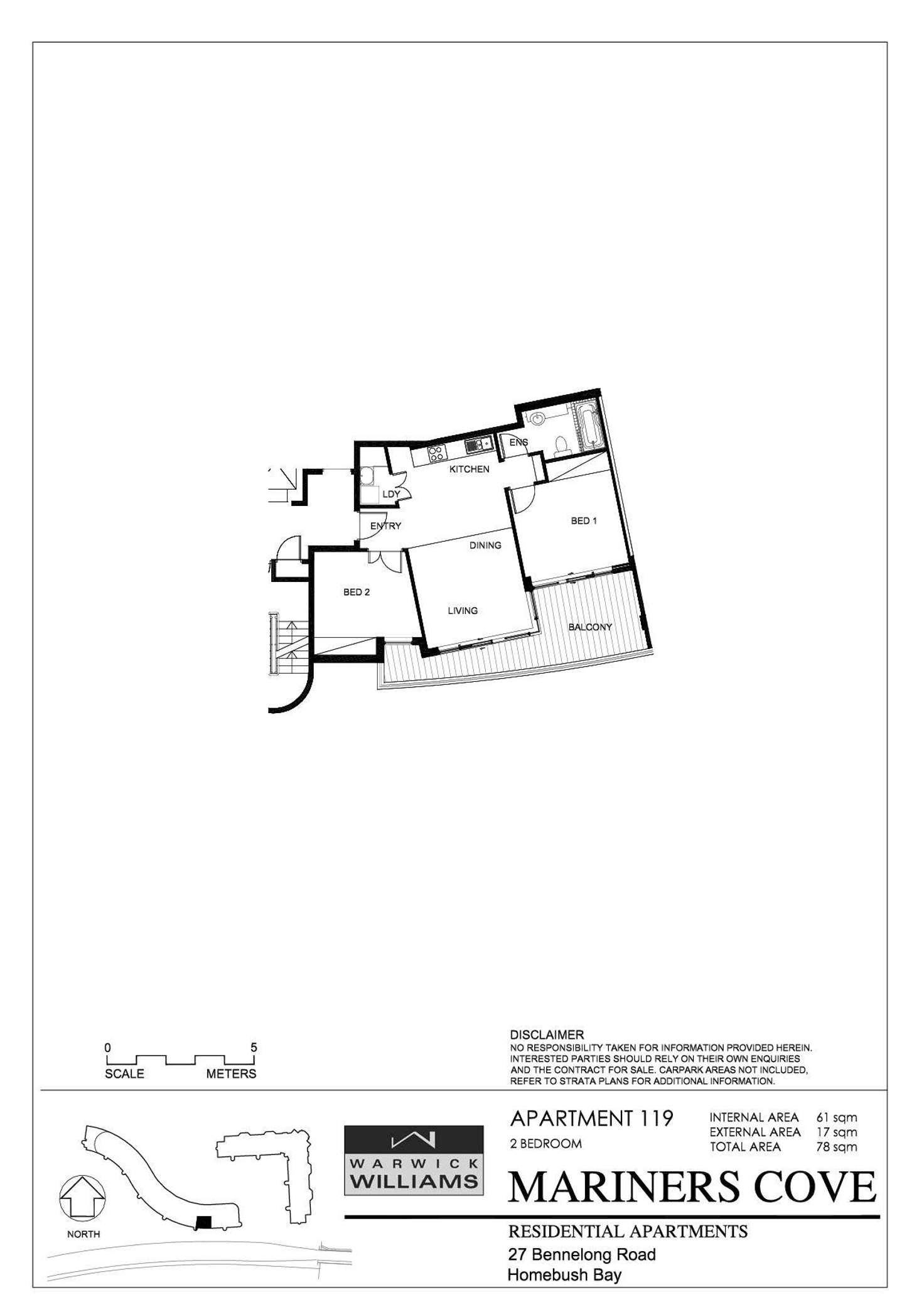 Floorplan of Homely apartment listing, 119/27 Bennelong Parkway, Wentworth Point NSW 2127