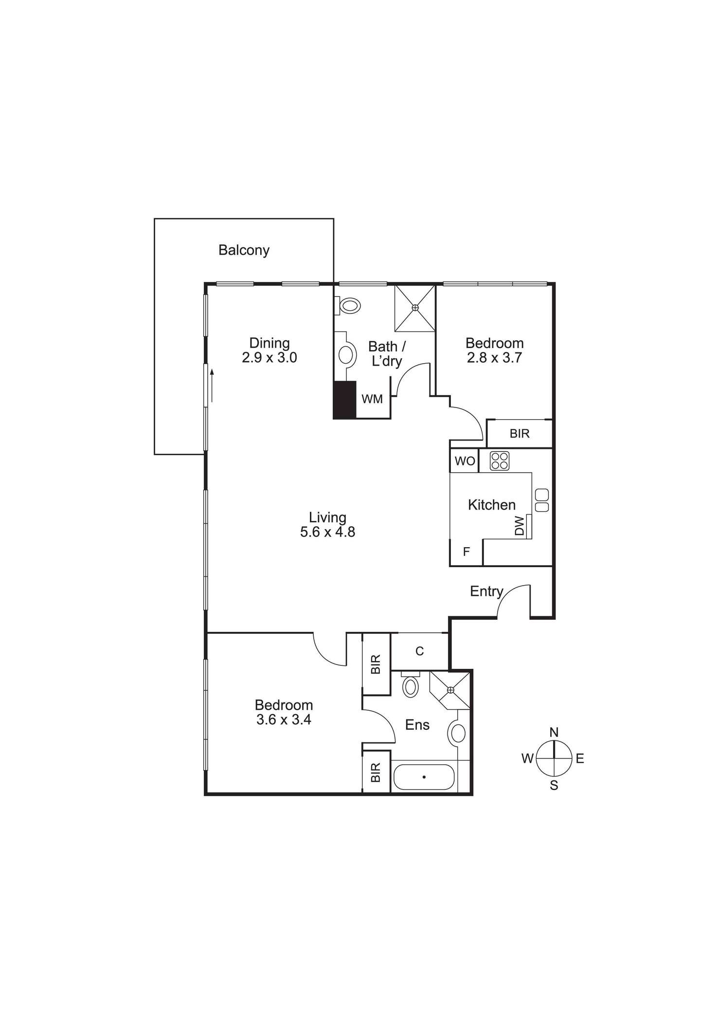 Floorplan of Homely apartment listing, 2403/265 Exhibition Street, Melbourne VIC 3000