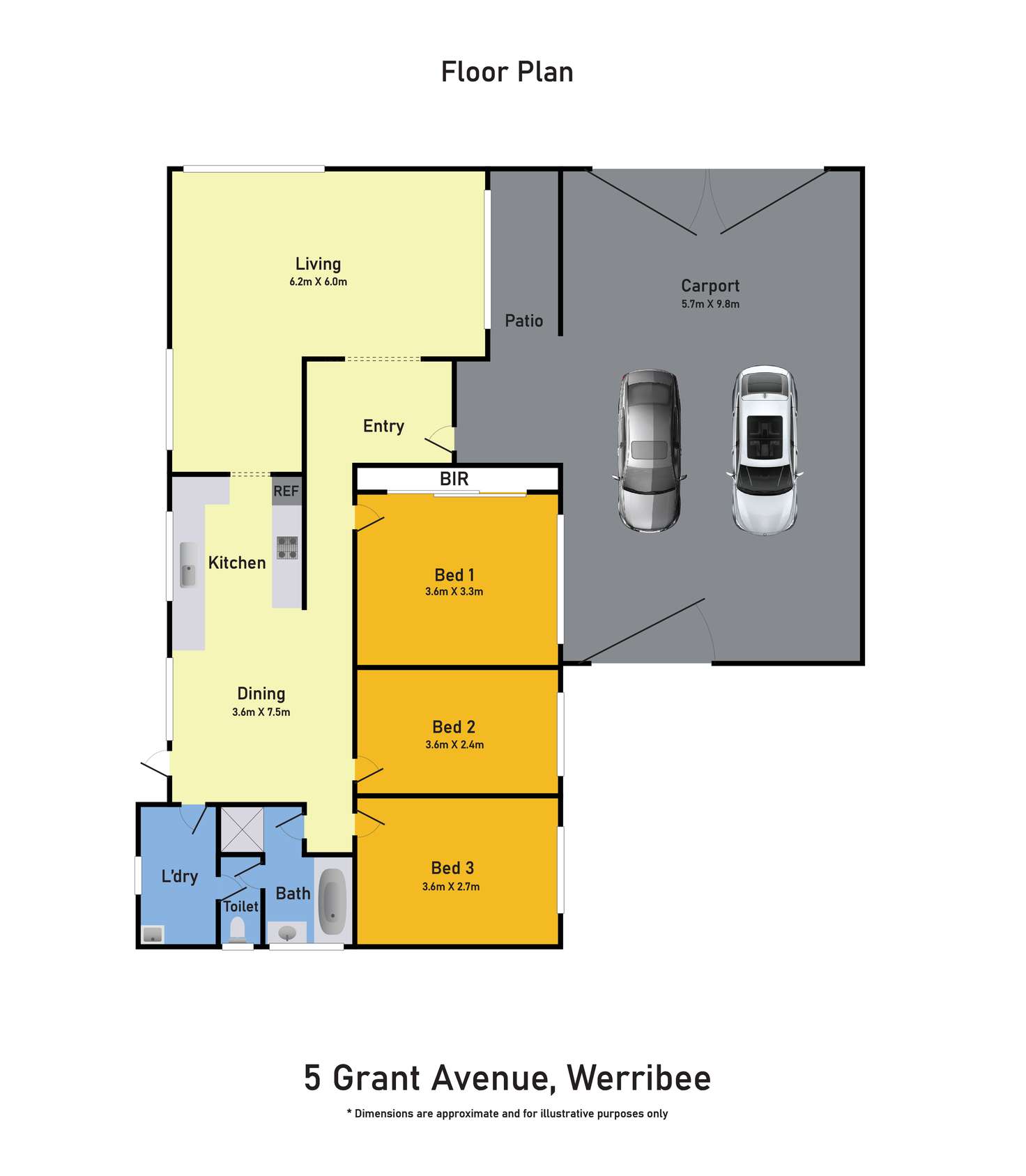 Floorplan of Homely house listing, 5 Grant Avenue, Werribee VIC 3030