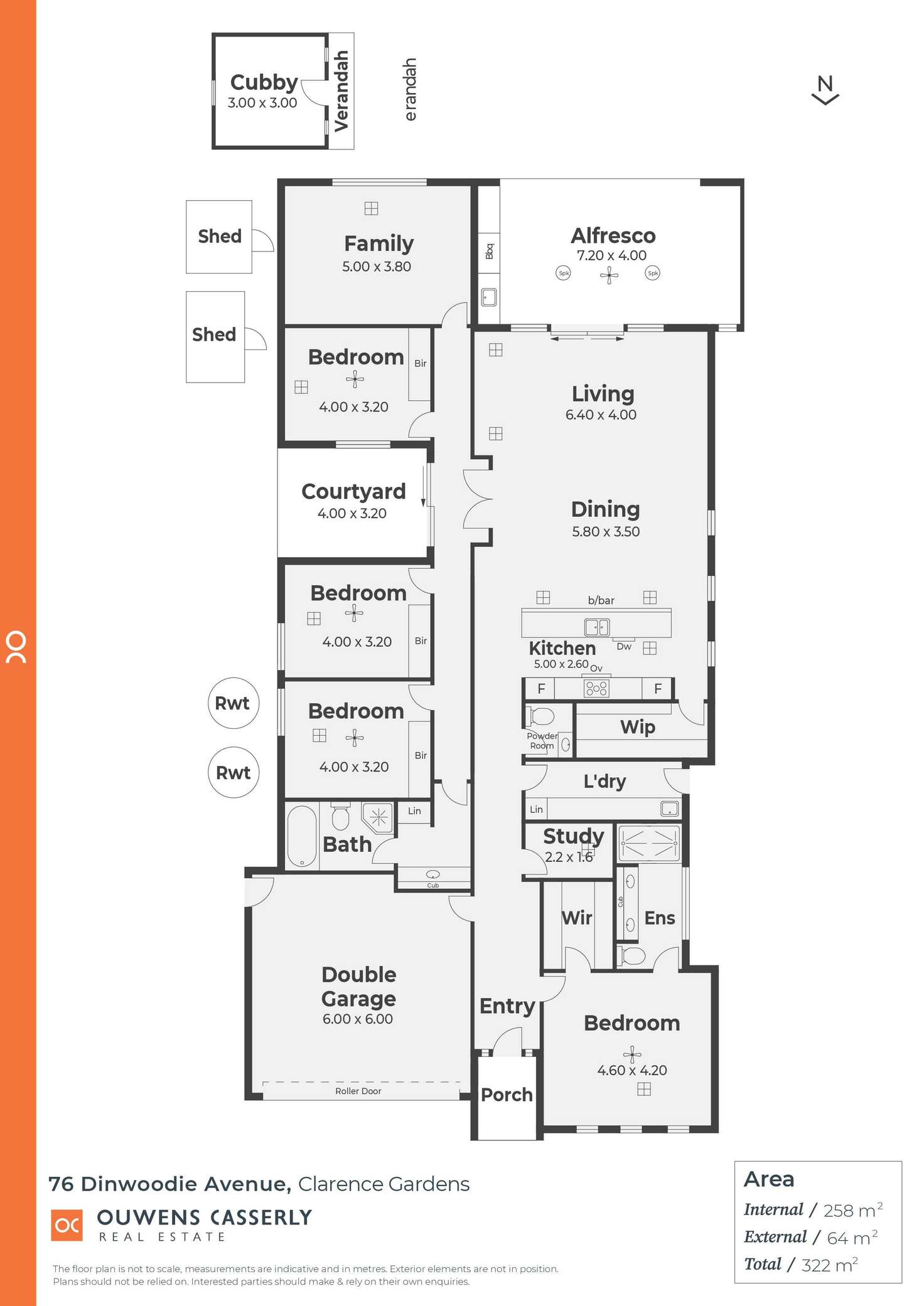 Floorplan of Homely house listing, 76 Dinwoodie Avenue, Clarence Gardens SA 5039