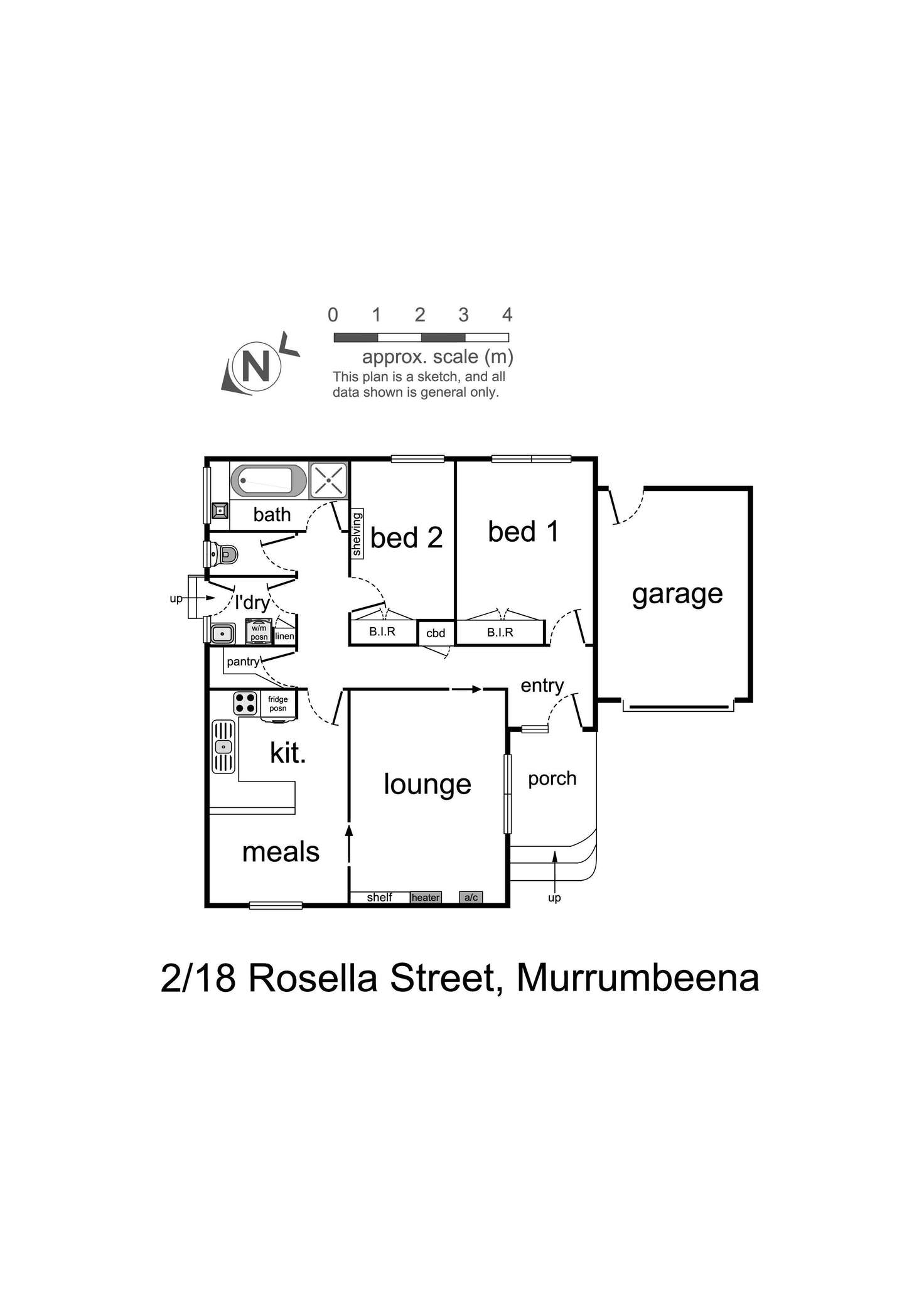 Floorplan of Homely unit listing, 2/18 Rosella Street, Murrumbeena VIC 3163