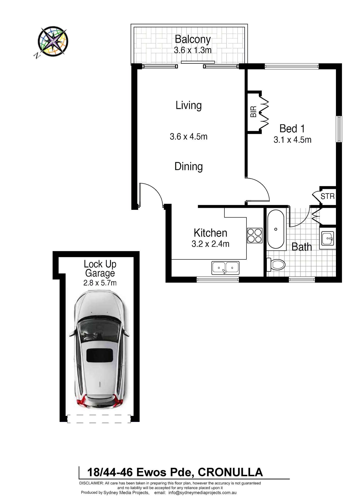 Floorplan of Homely apartment listing, 18/44 Ewos Parade, Cronulla NSW 2230