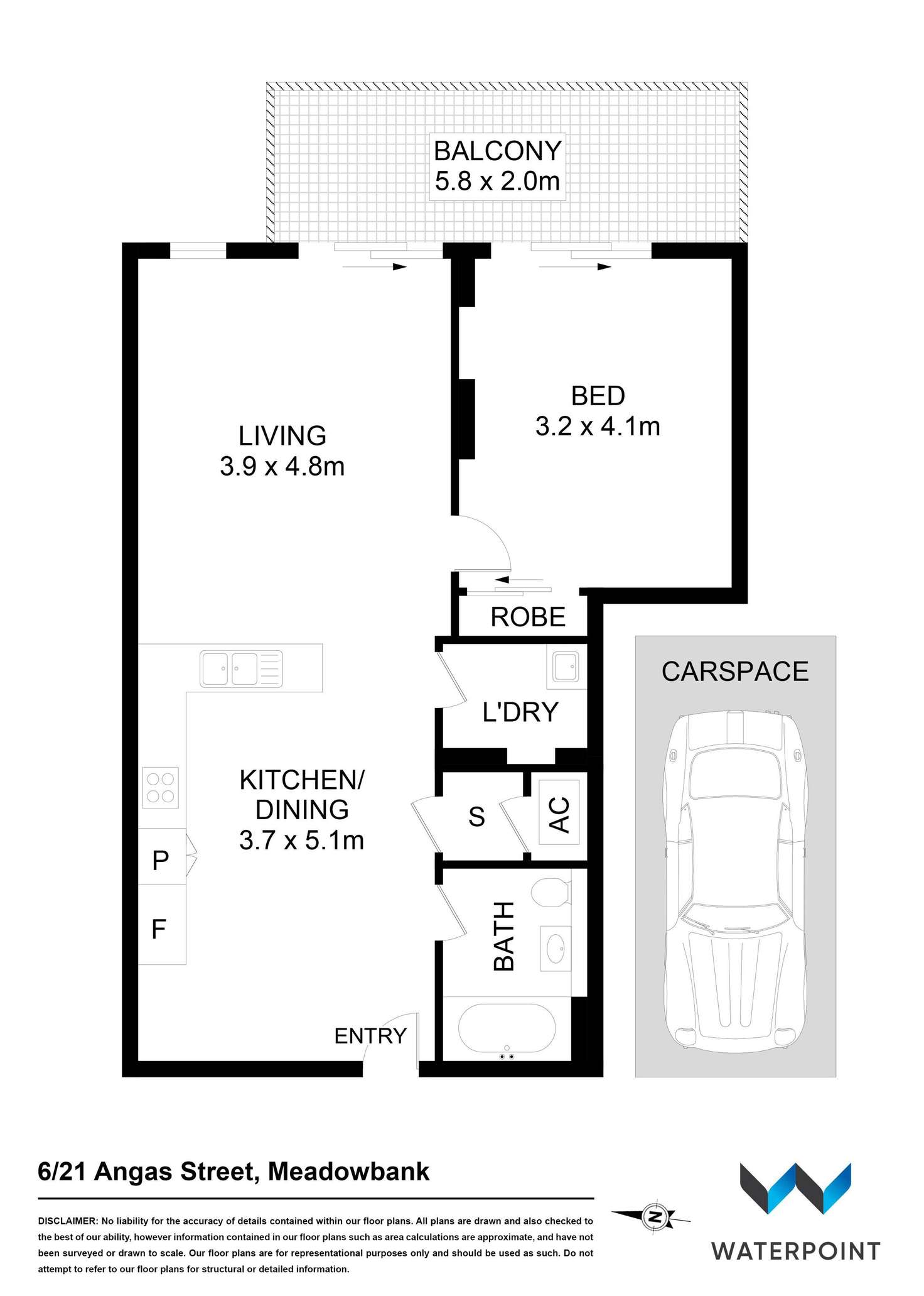 Floorplan of Homely apartment listing, 6/21 Angas Street, Meadowbank NSW 2114