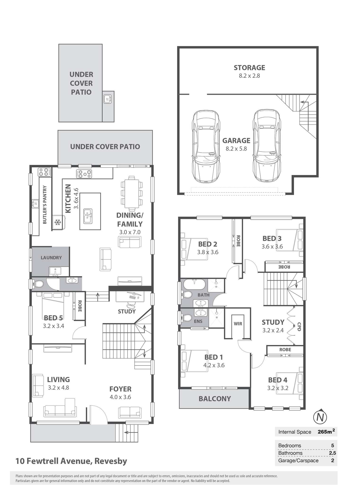 Floorplan of Homely semiDetached listing, 10 Fewtrell Avenue, Revesby Heights NSW 2212