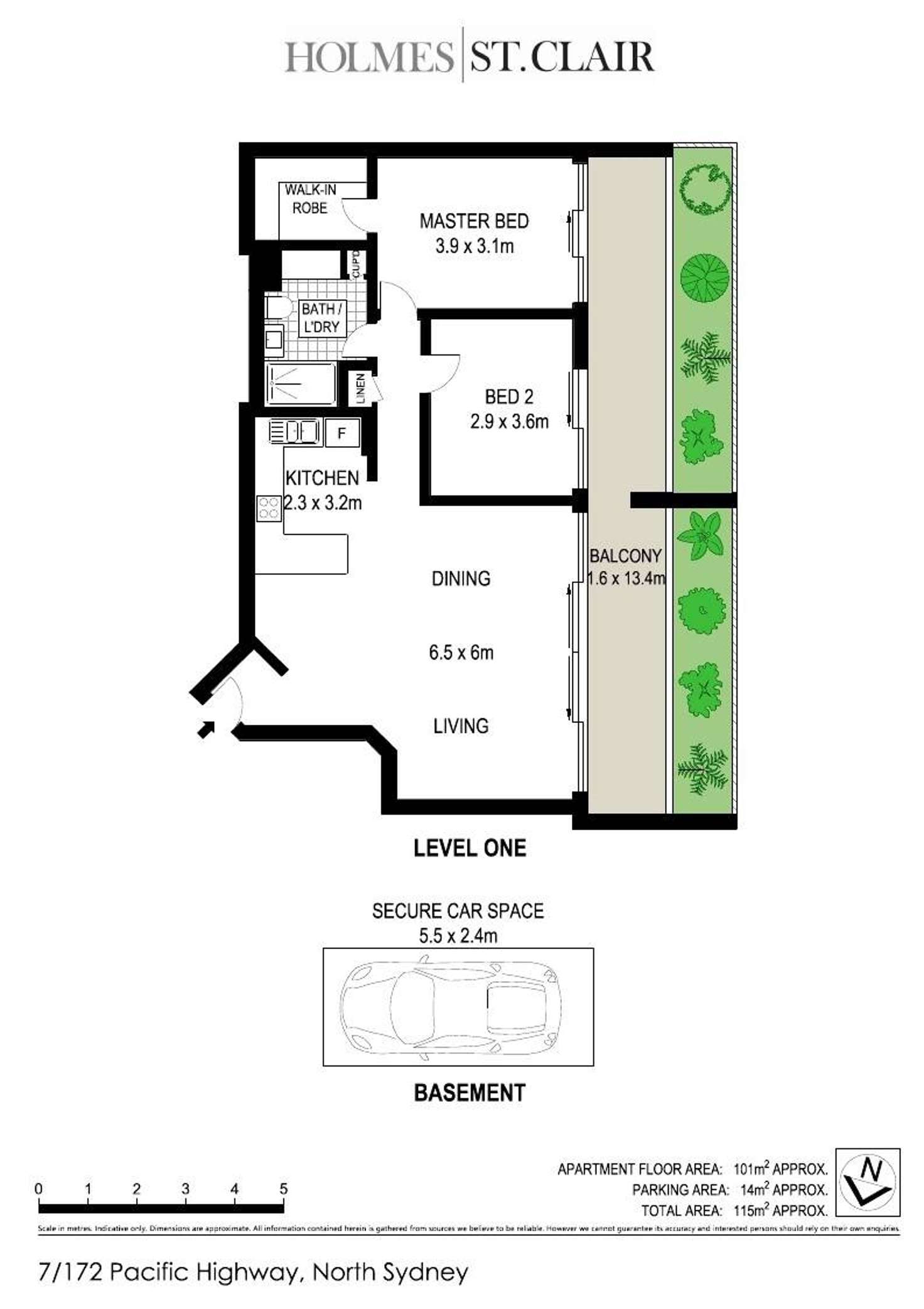 Floorplan of Homely apartment listing, 7/172 Pacific Highway, North Sydney NSW 2060