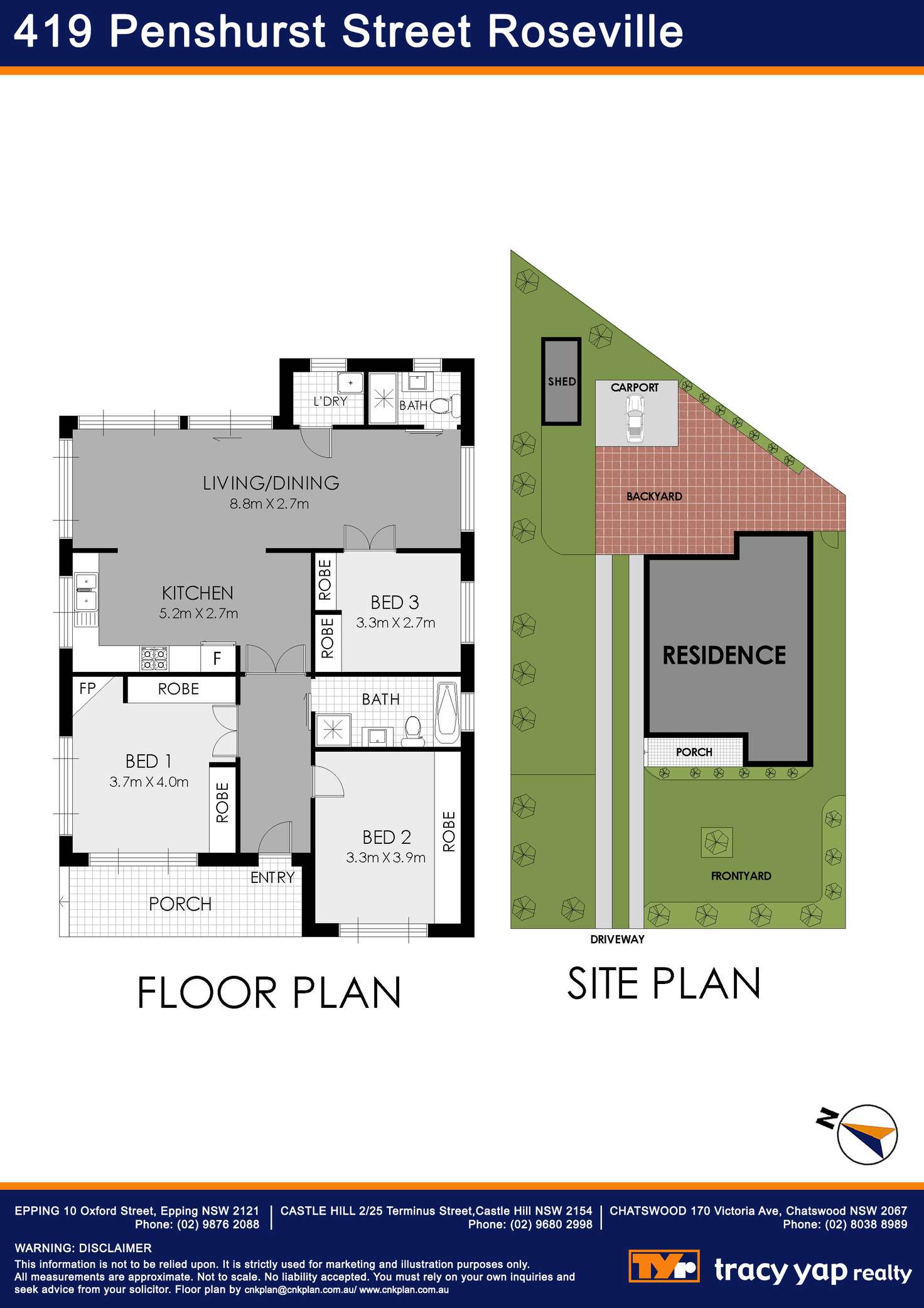 Floorplan of Homely house listing, 419 Penshurst Street, Roseville NSW 2069