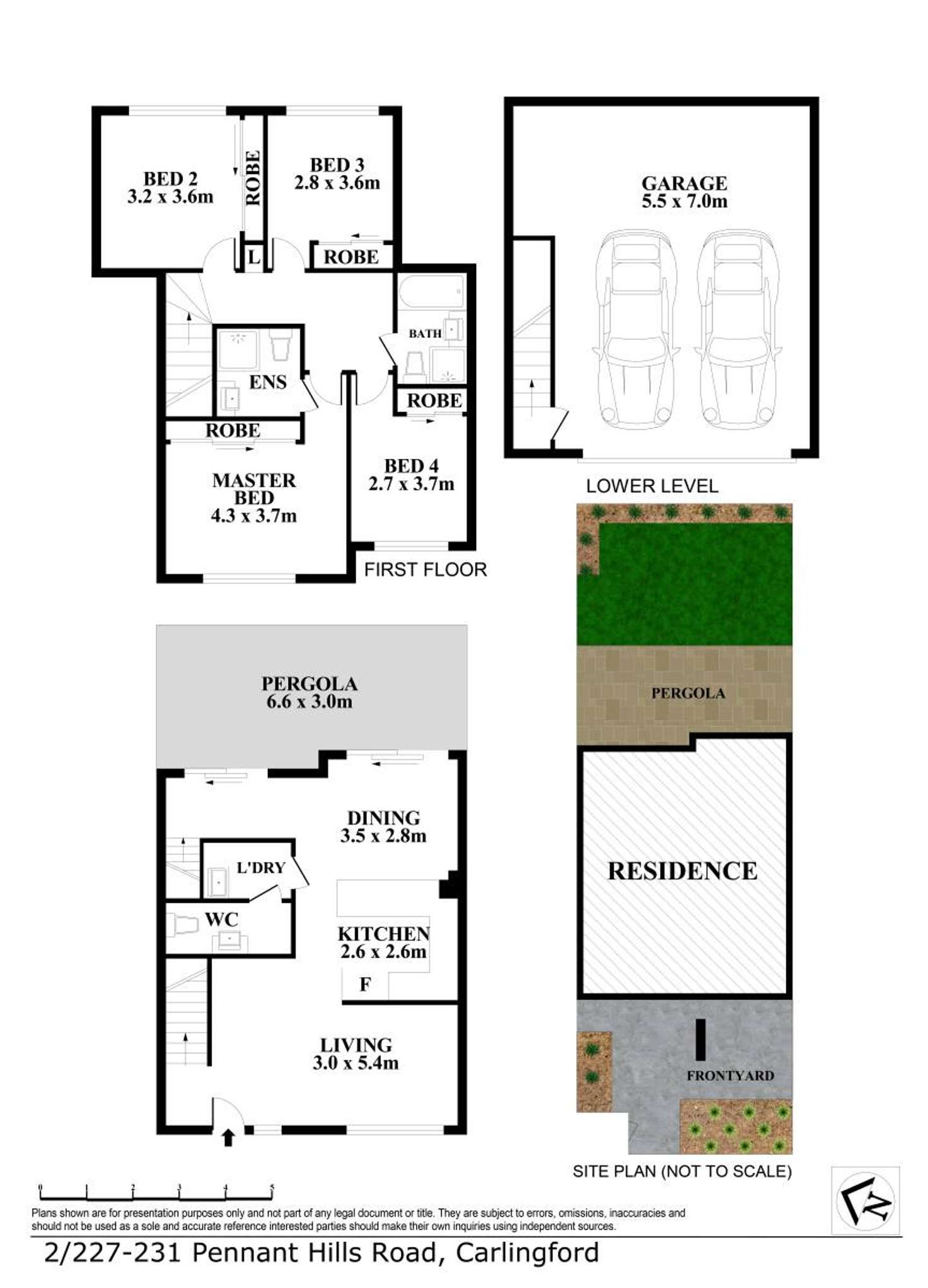 Floorplan of Homely townhouse listing, 2/227-231 Pennant Hills Road, Carlingford NSW 2118