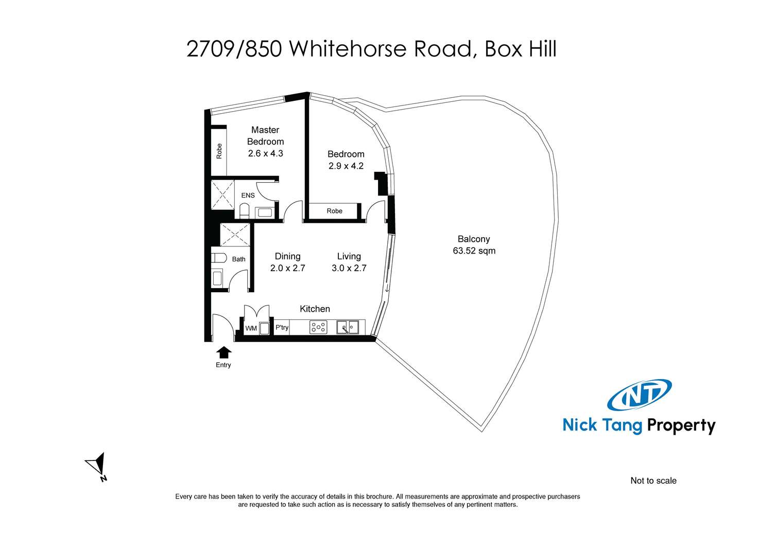 Floorplan of Homely apartment listing, 2709/850 Whitehorse Road, Box Hill VIC 3128