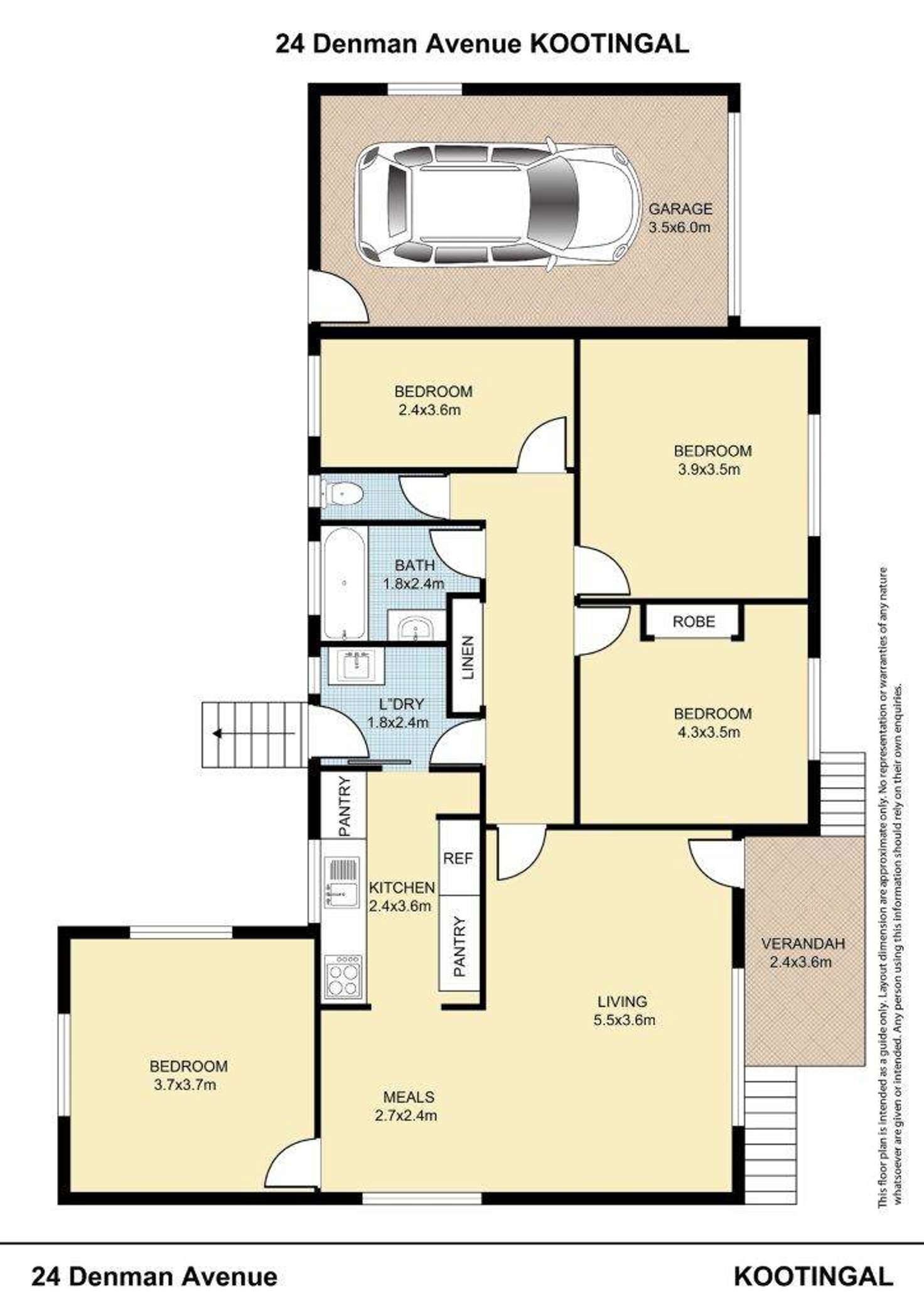 Floorplan of Homely house listing, 24 Denman Avenue, Kootingal NSW 2352