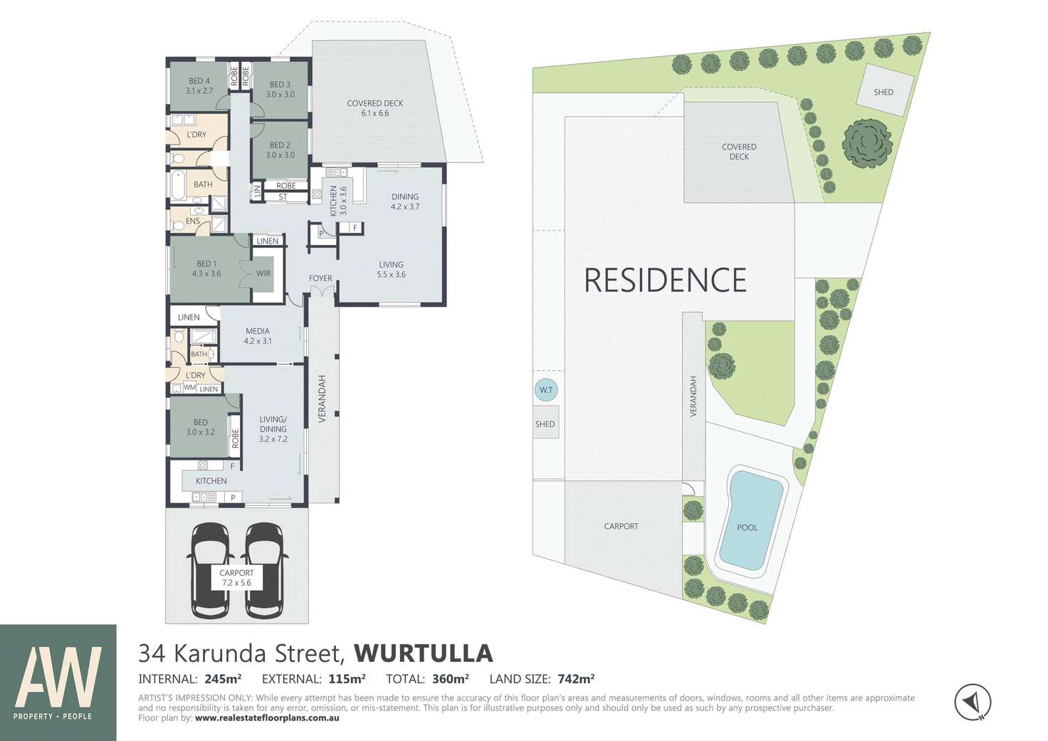 Floorplan of Homely house listing, 34 Karunda Street, Wurtulla QLD 4575