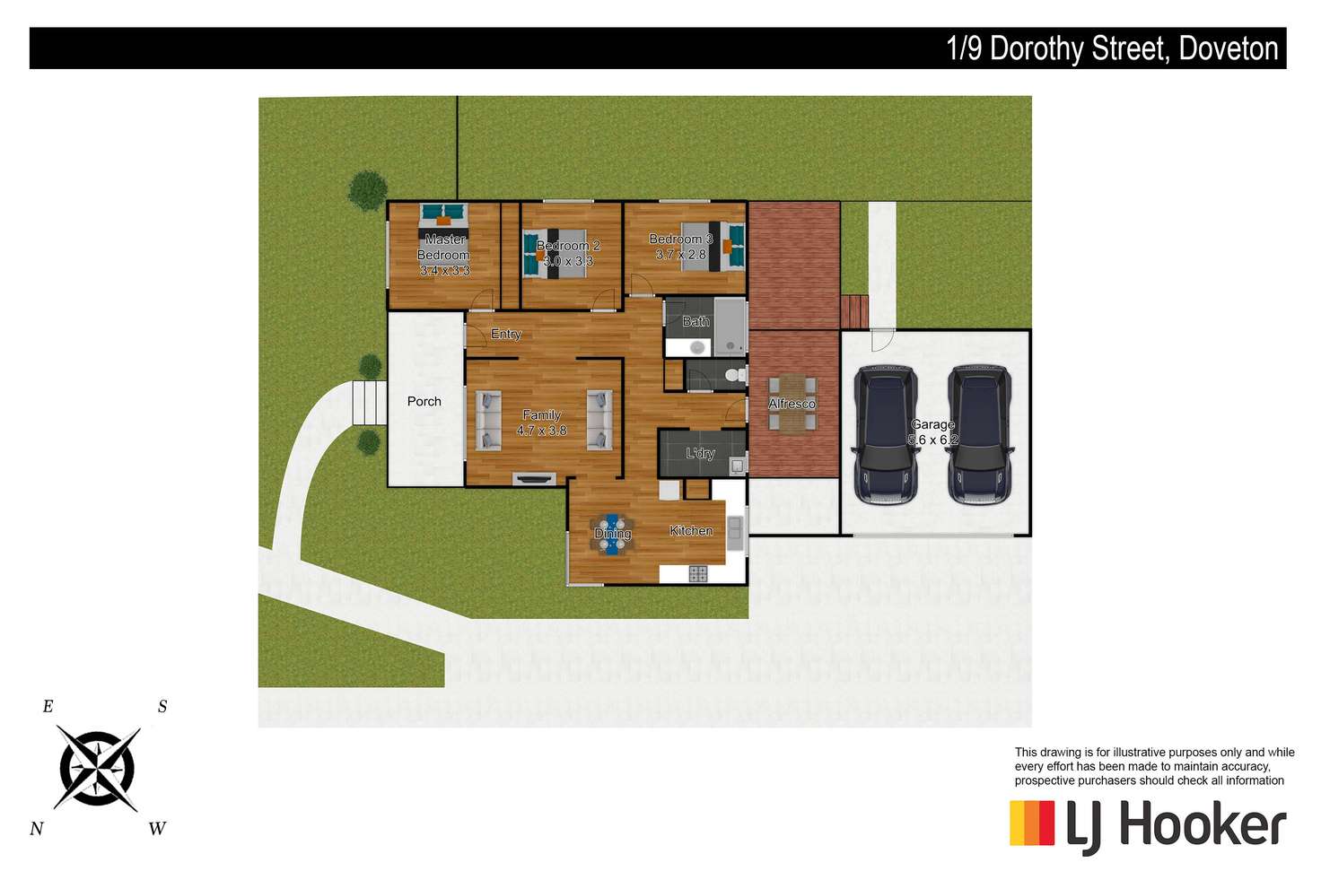 Floorplan of Homely unit listing, 1/9 Dorothy Street, Doveton VIC 3177