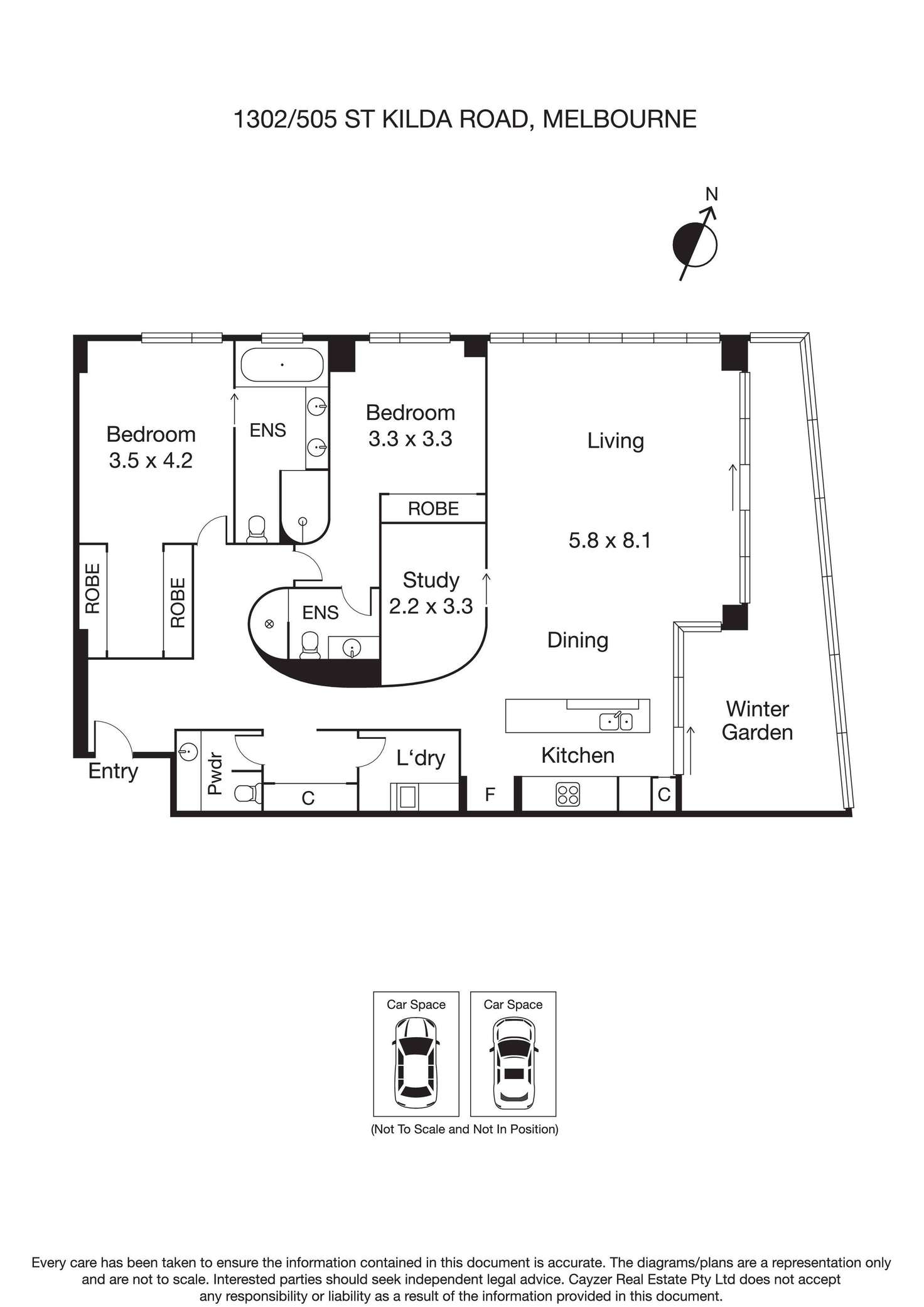 Floorplan of Homely apartment listing, 1302/505 St.kilda Road, Melbourne VIC 3000