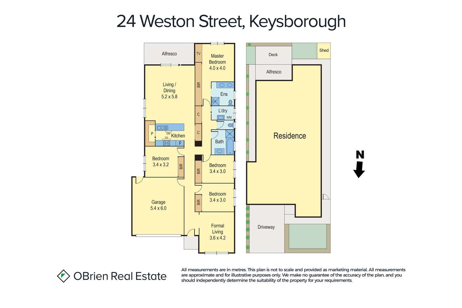 Floorplan of Homely house listing, 24 Weston Street, Keysborough VIC 3173