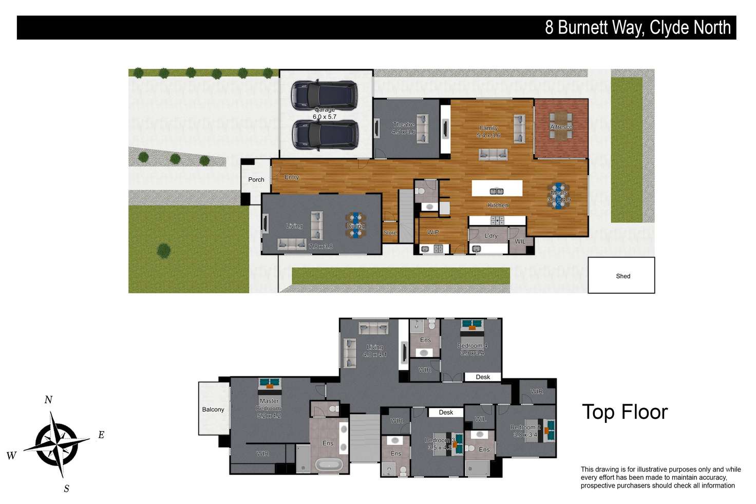 Floorplan of Homely house listing, 8 Burnett Way, Clyde North VIC 3978