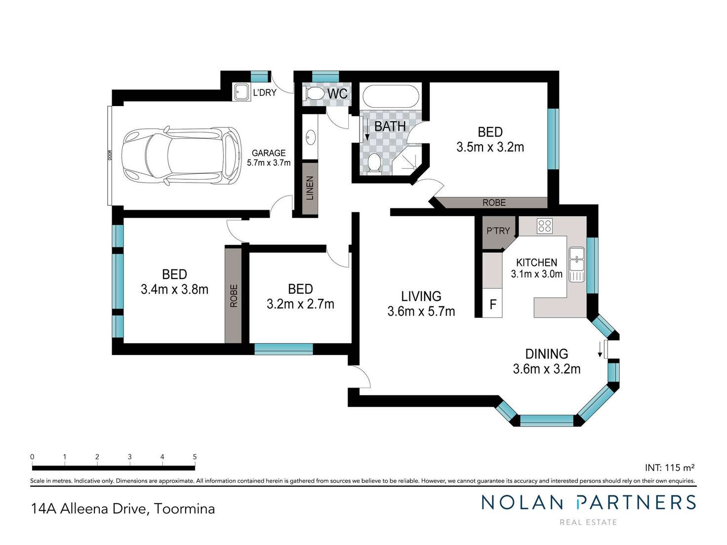 Floorplan of Homely house listing, 14A Alleena Drive, Toormina NSW 2452