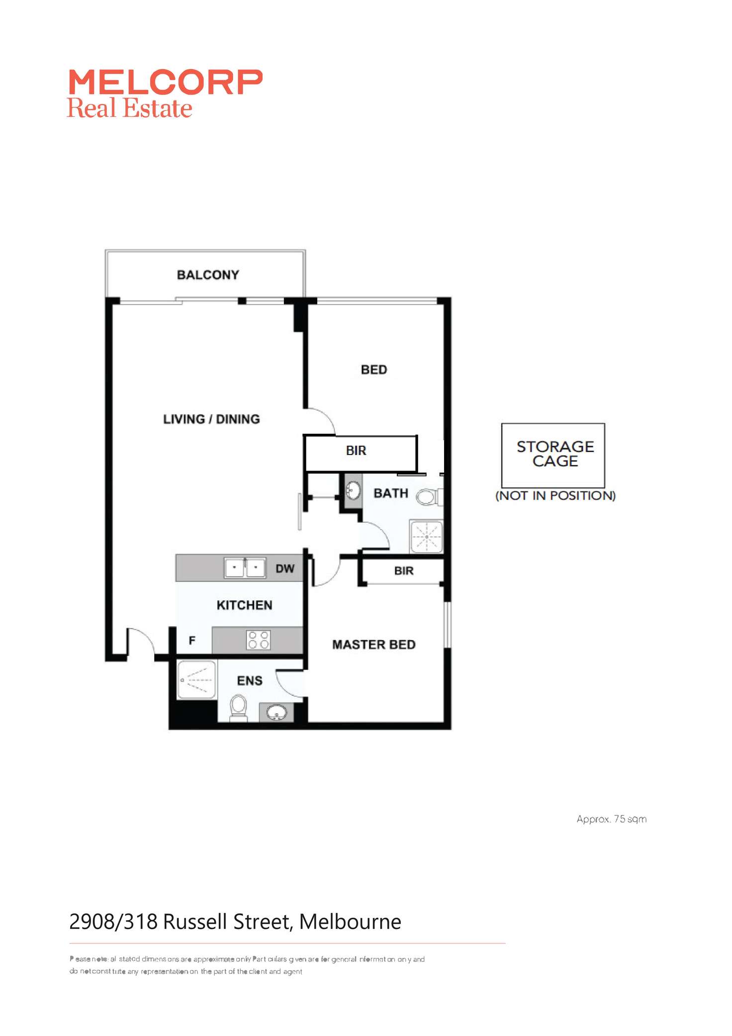 Floorplan of Homely apartment listing, 2908/318 Russell Street, Melbourne VIC 3000