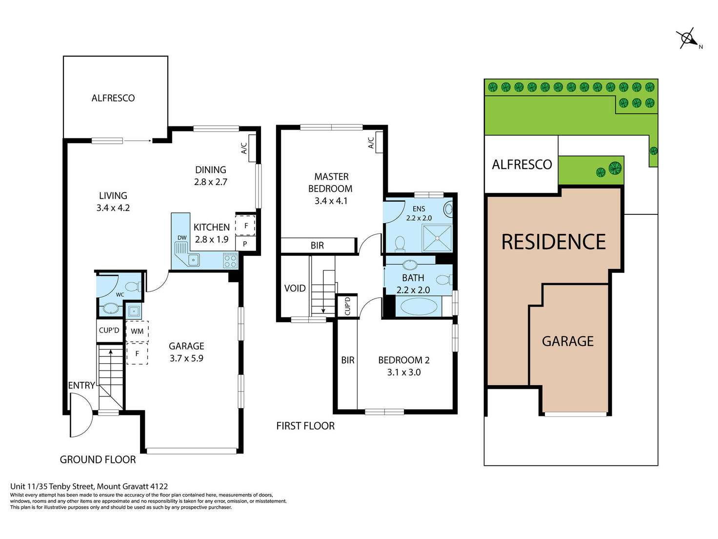 Floorplan of Homely townhouse listing, 11/35 Tenby Street, Mount Gravatt QLD 4122