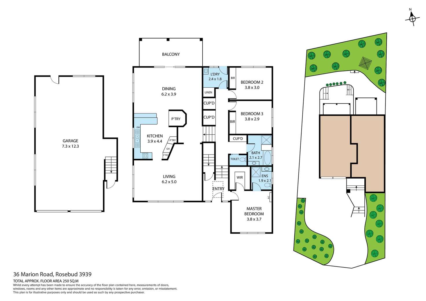 Floorplan of Homely house listing, 36 Marion Road, Rosebud VIC 3939