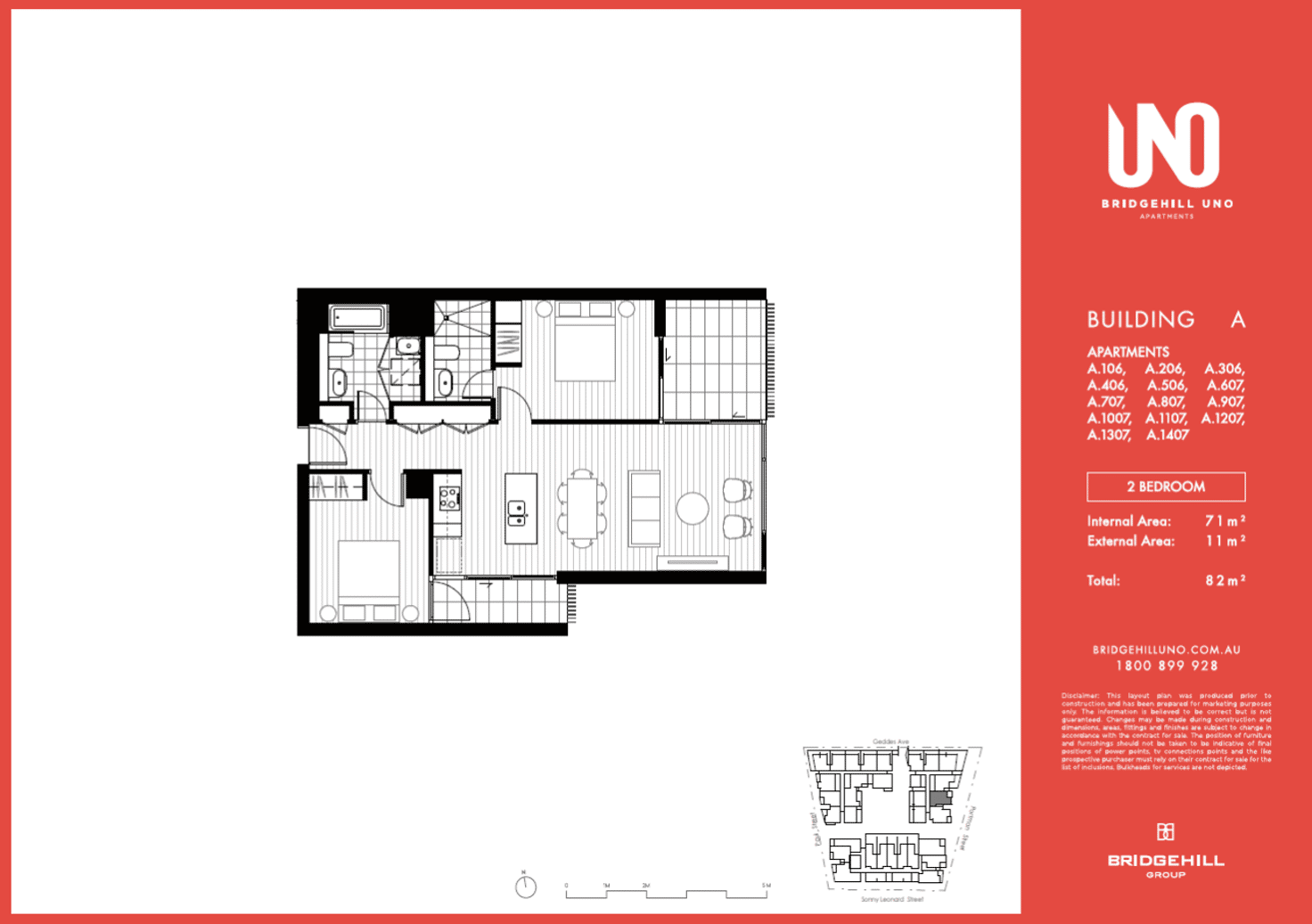 Floorplan of Homely apartment listing, Level 9/907/25 Geddes Avenue, Zetland NSW 2017