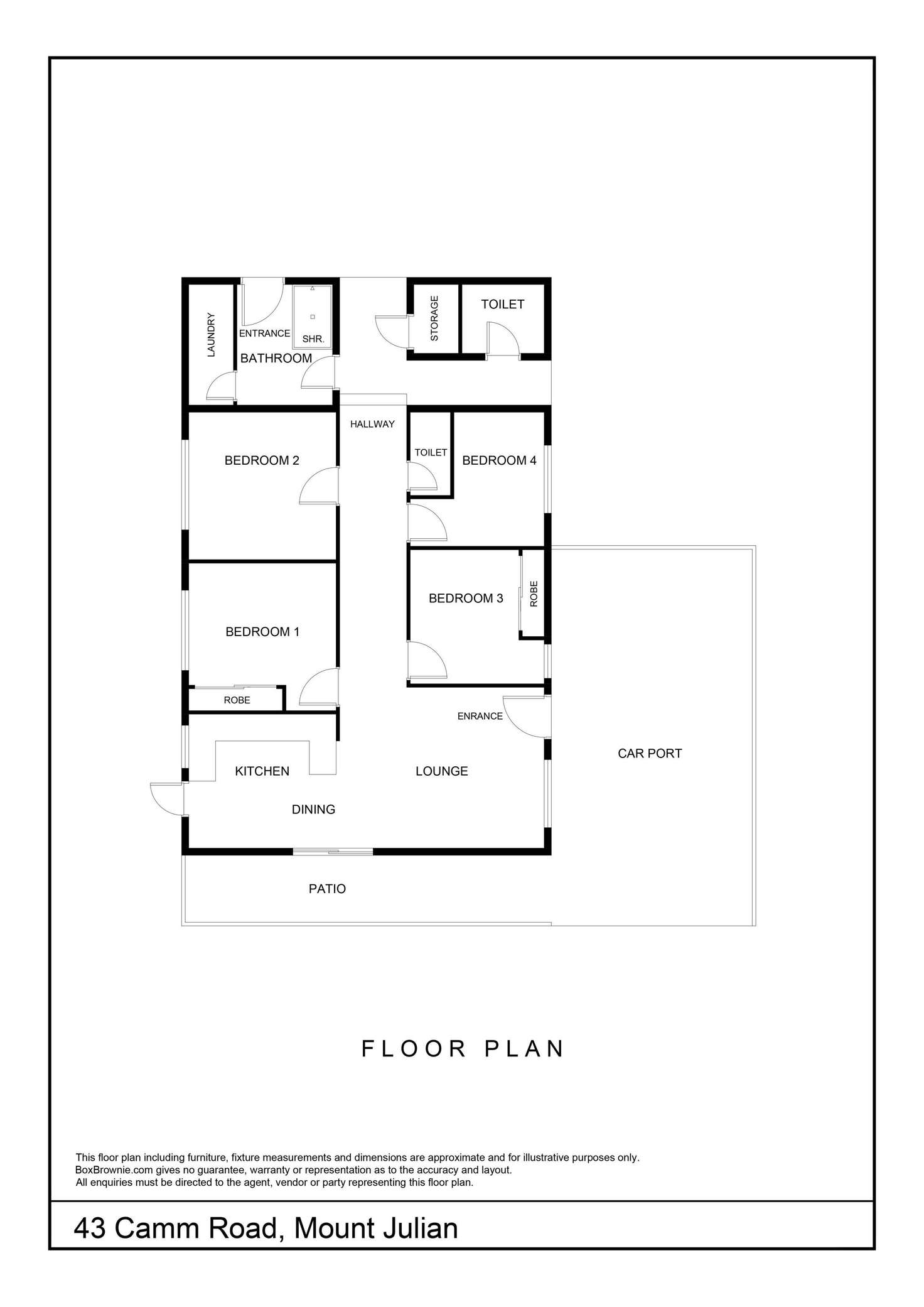 Floorplan of Homely house listing, 43 Camm Road, Mount Julian QLD 4800