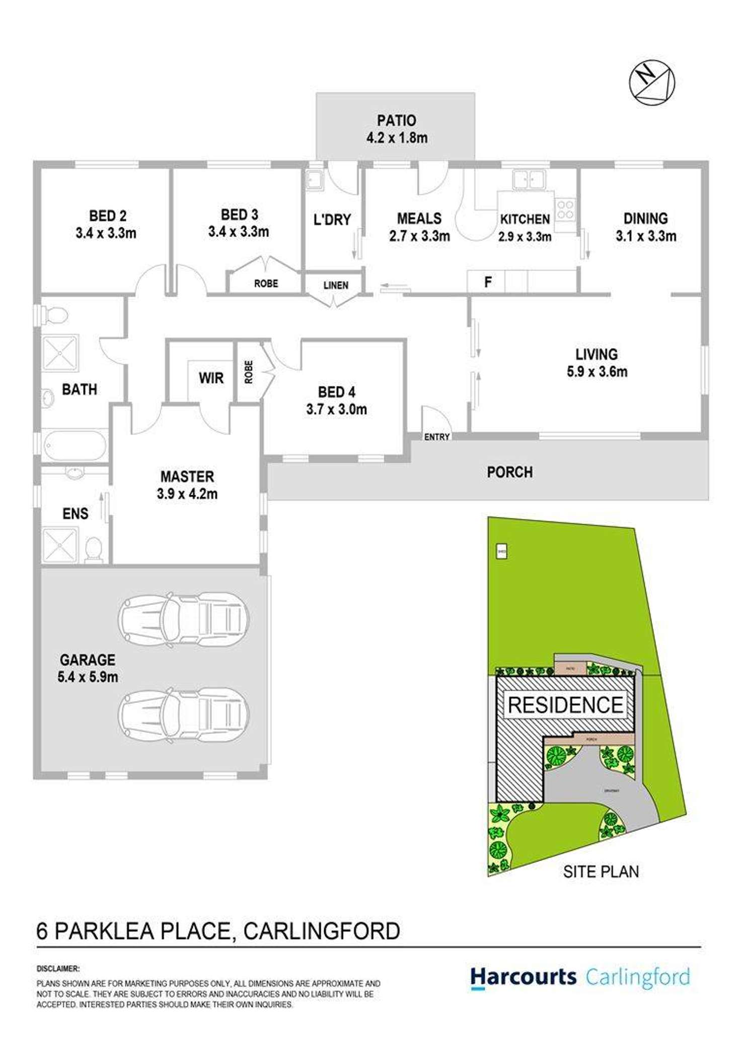 Floorplan of Homely house listing, 6 Parklea Place, Carlingford NSW 2118