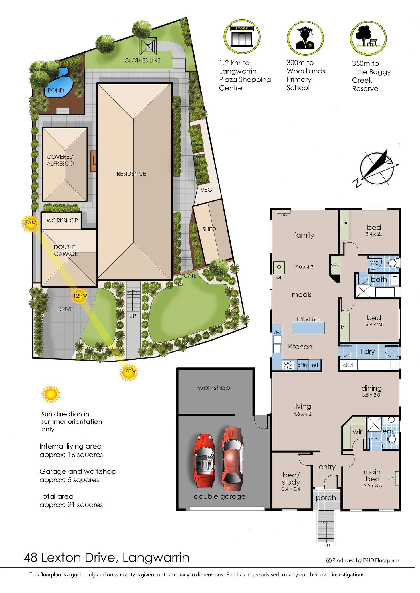 Floorplan of Homely house listing, 48 Lexton Drive, Langwarrin VIC 3910
