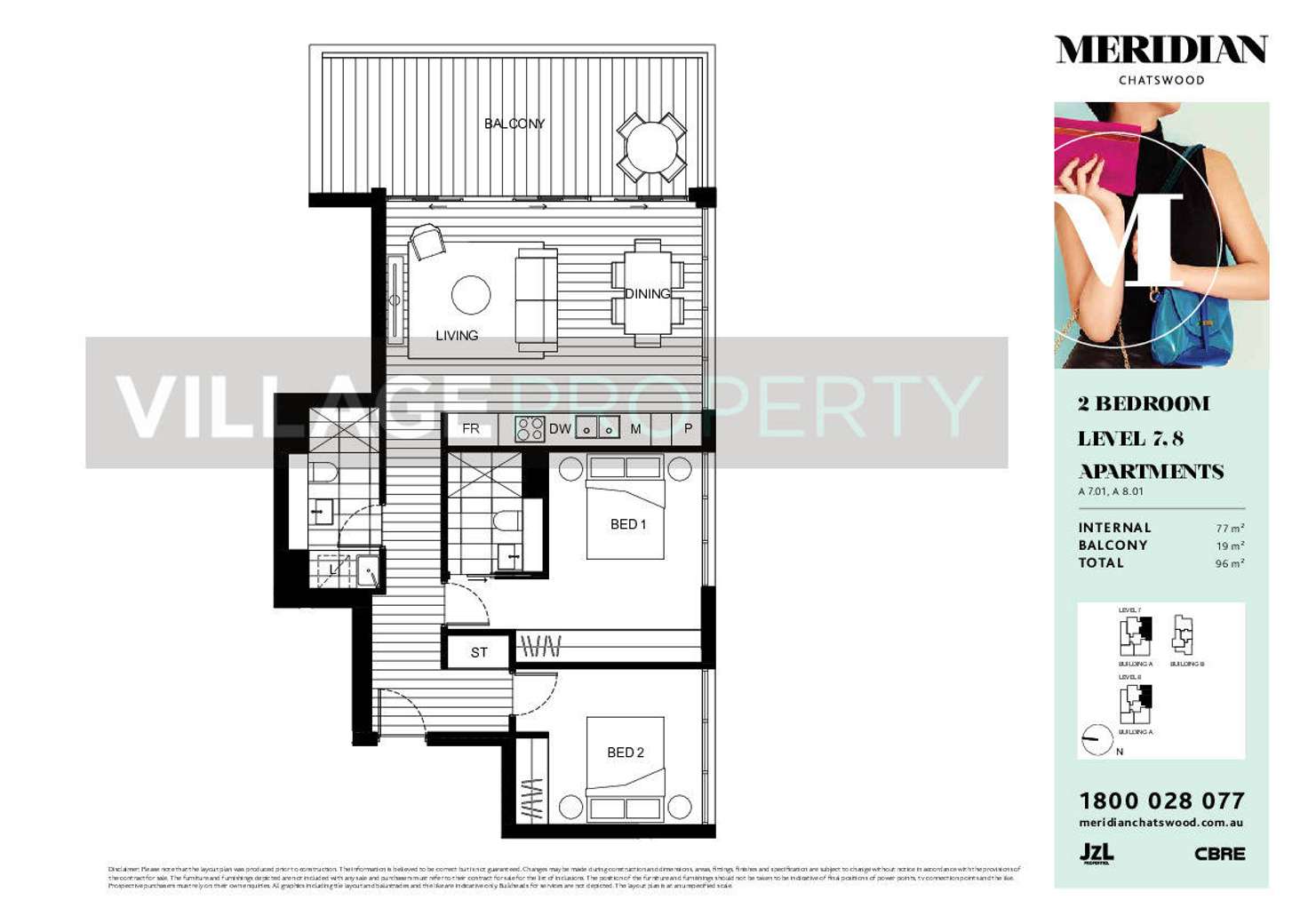 Floorplan of Homely apartment listing, A601/2 Oliver Road, Chatswood NSW 2067