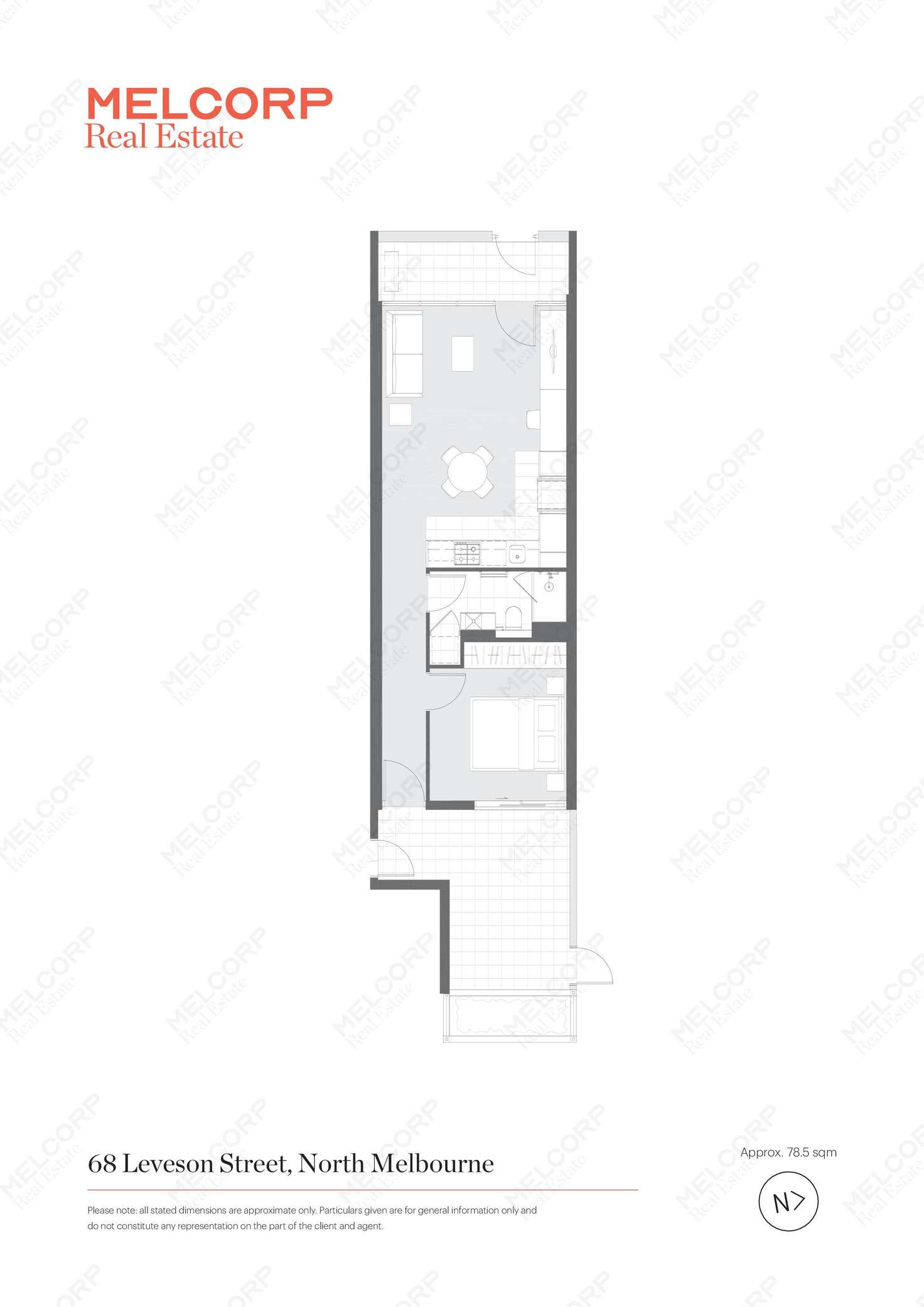 Floorplan of Homely apartment listing, 115/68 Leveson Street, North Melbourne VIC 3051