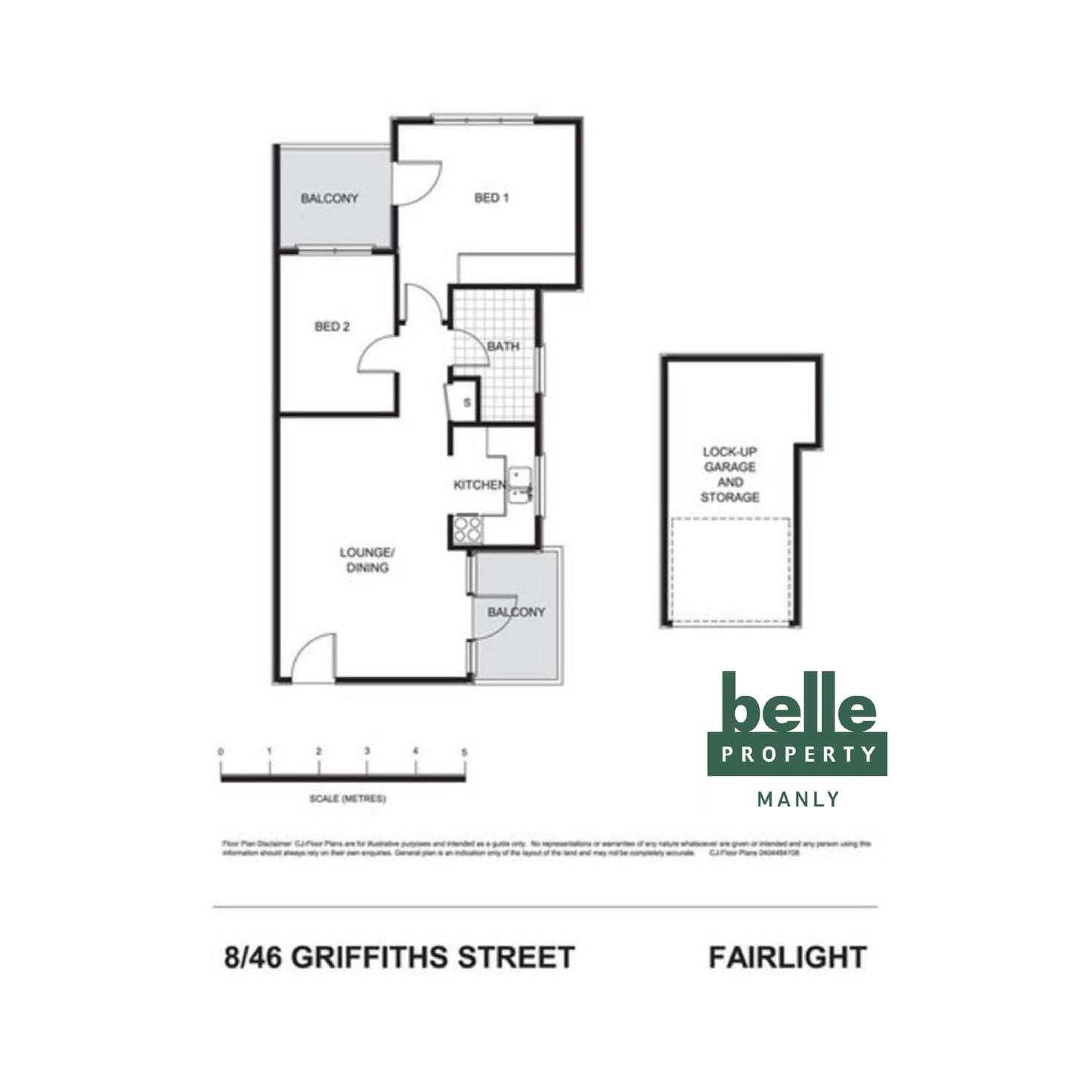 Floorplan of Homely apartment listing, 8/46 Griffiths Street, Fairlight NSW 2094