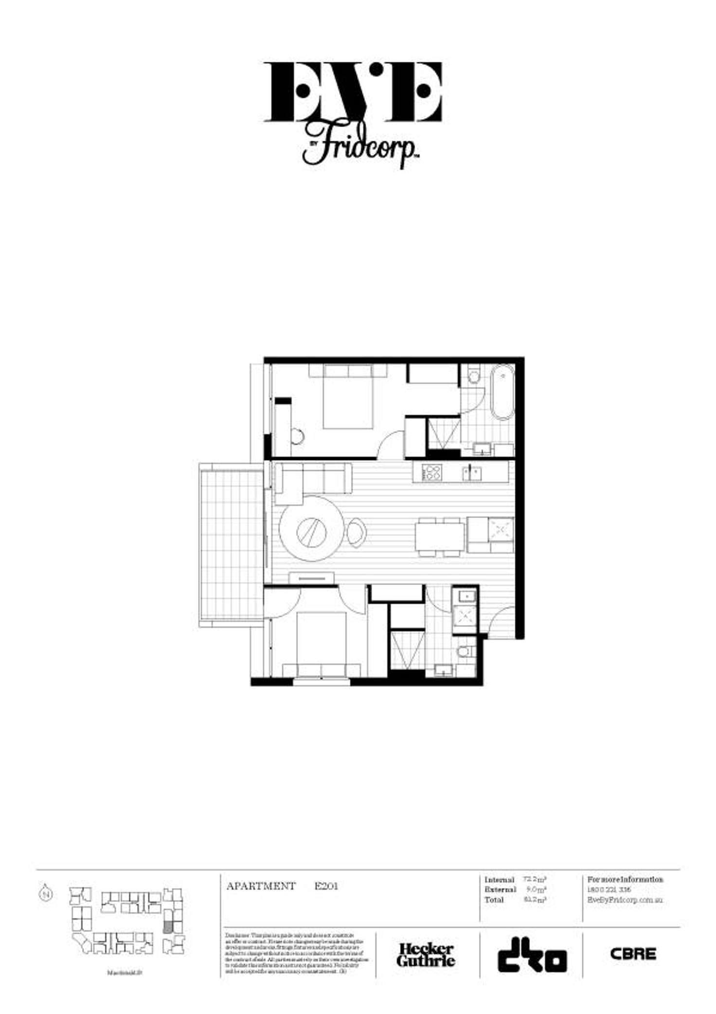 Floorplan of Homely apartment listing, E201/72 MacDonald Street, Erskineville NSW 2043