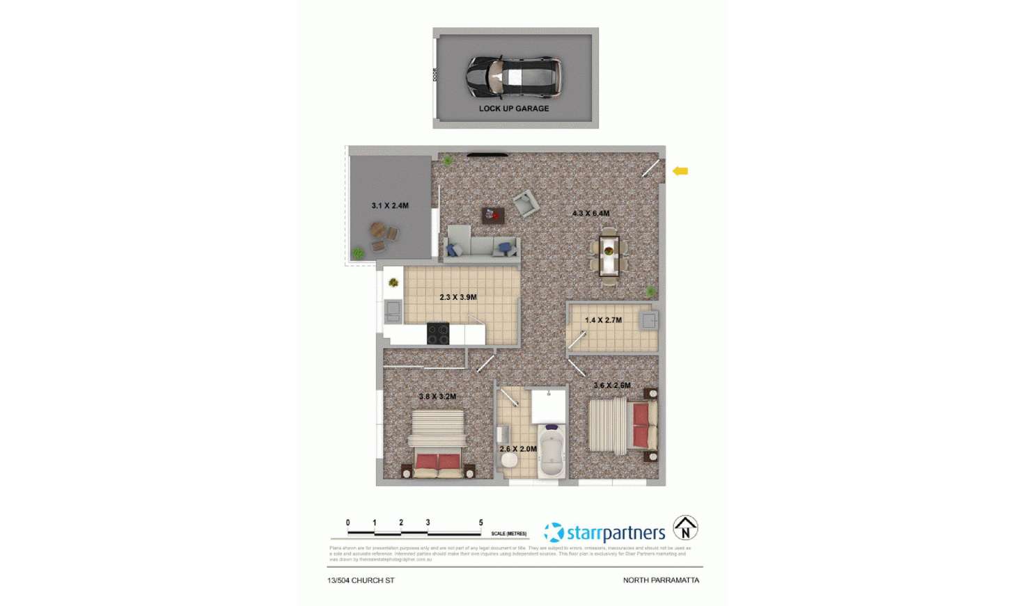 Floorplan of Homely apartment listing, 13/504 Church Street, North Parramatta NSW 2151