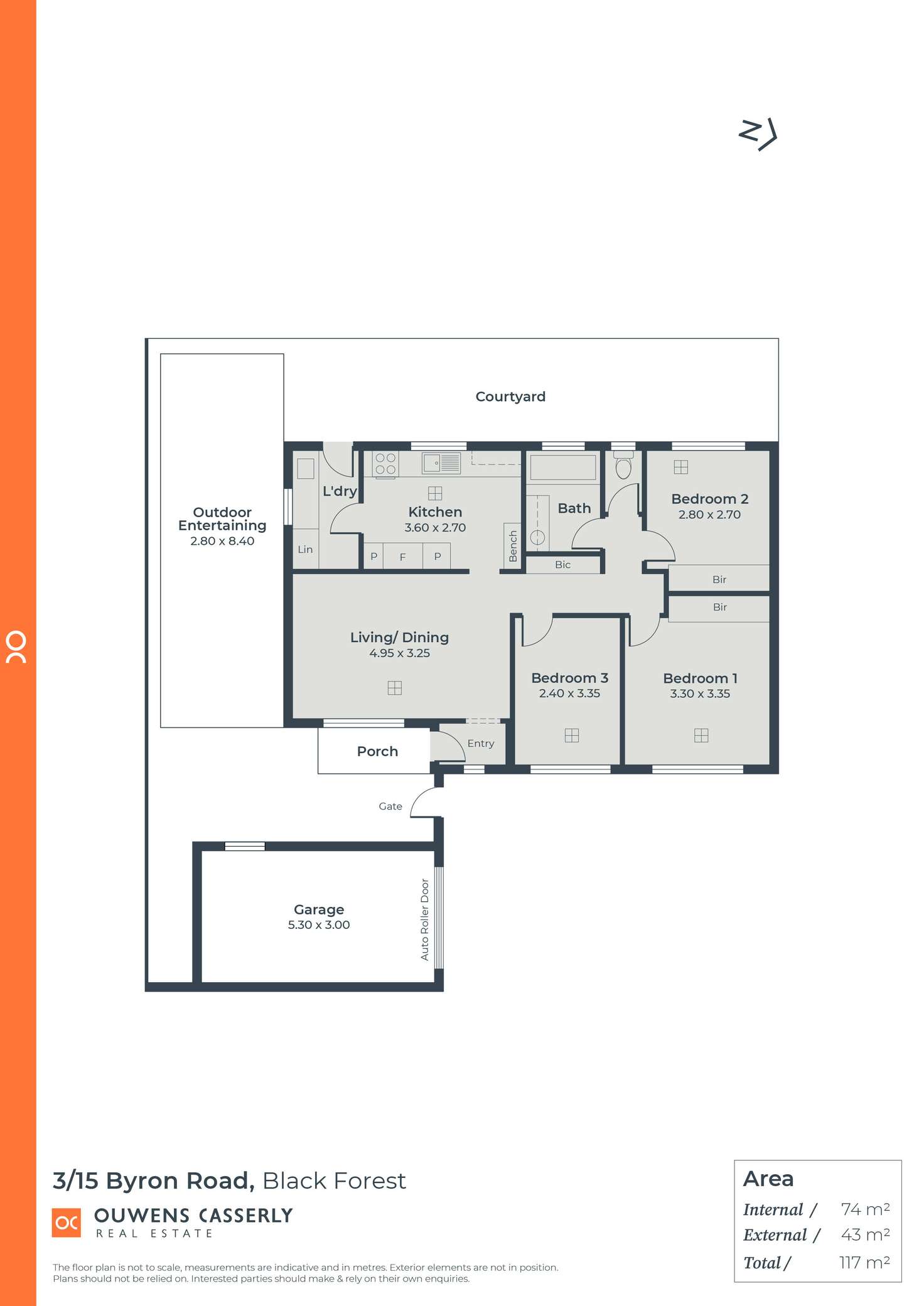 Floorplan of Homely unit listing, 3/15 Byron Road, Black Forest SA 5035